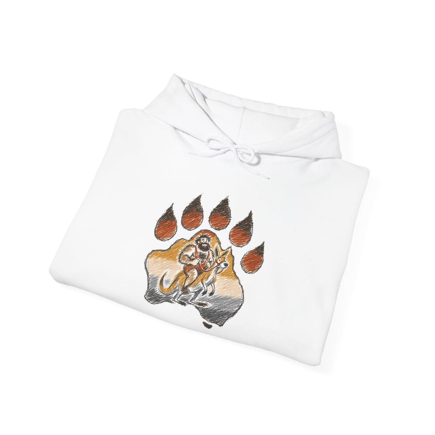 Trendy Australian Mascot Print Pullover Hoodie