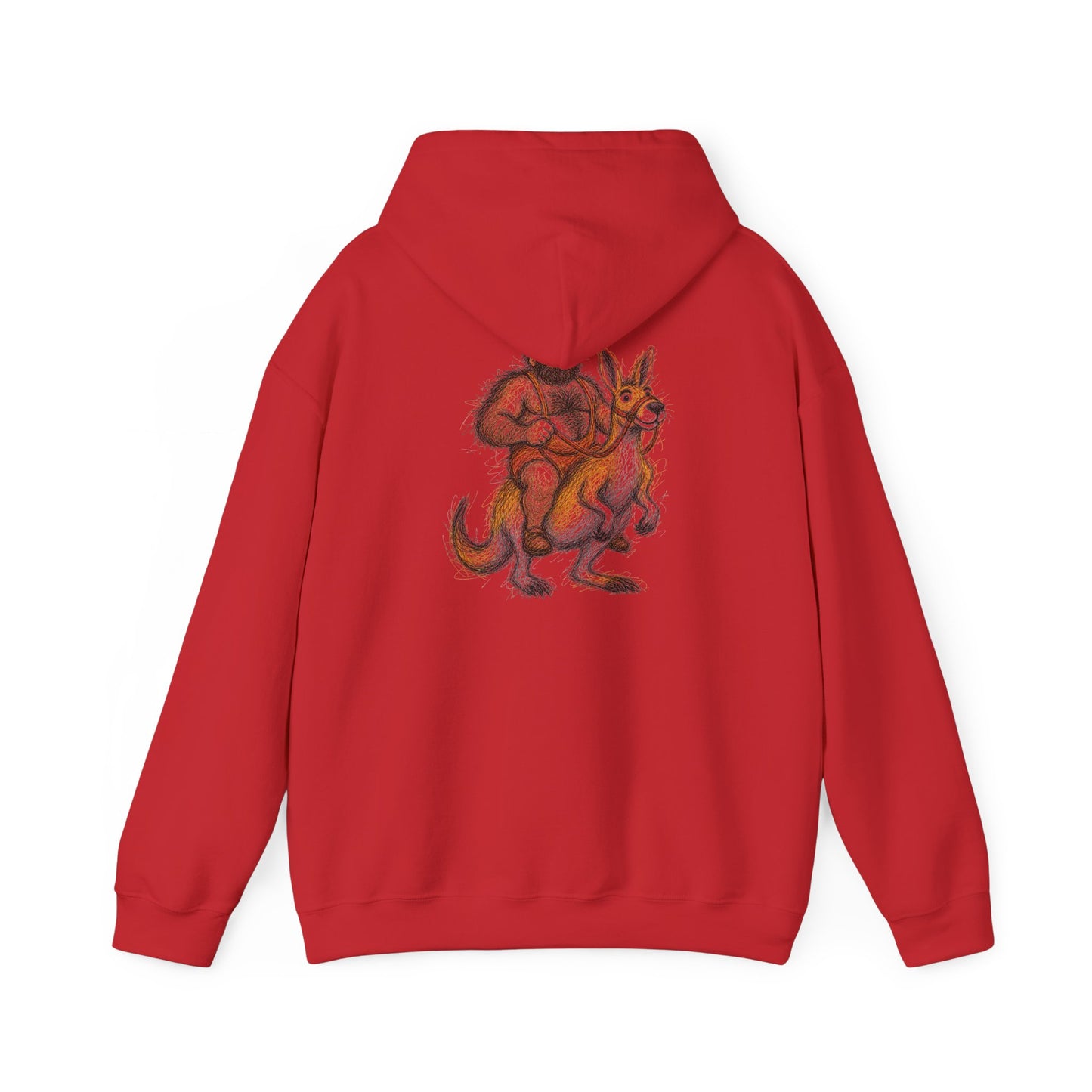 Trendy Australian Mascot Print Pullover Hoodie
