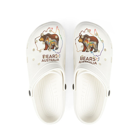 Comfortable Bears Australia Rainbow Graphic Clog Shoes