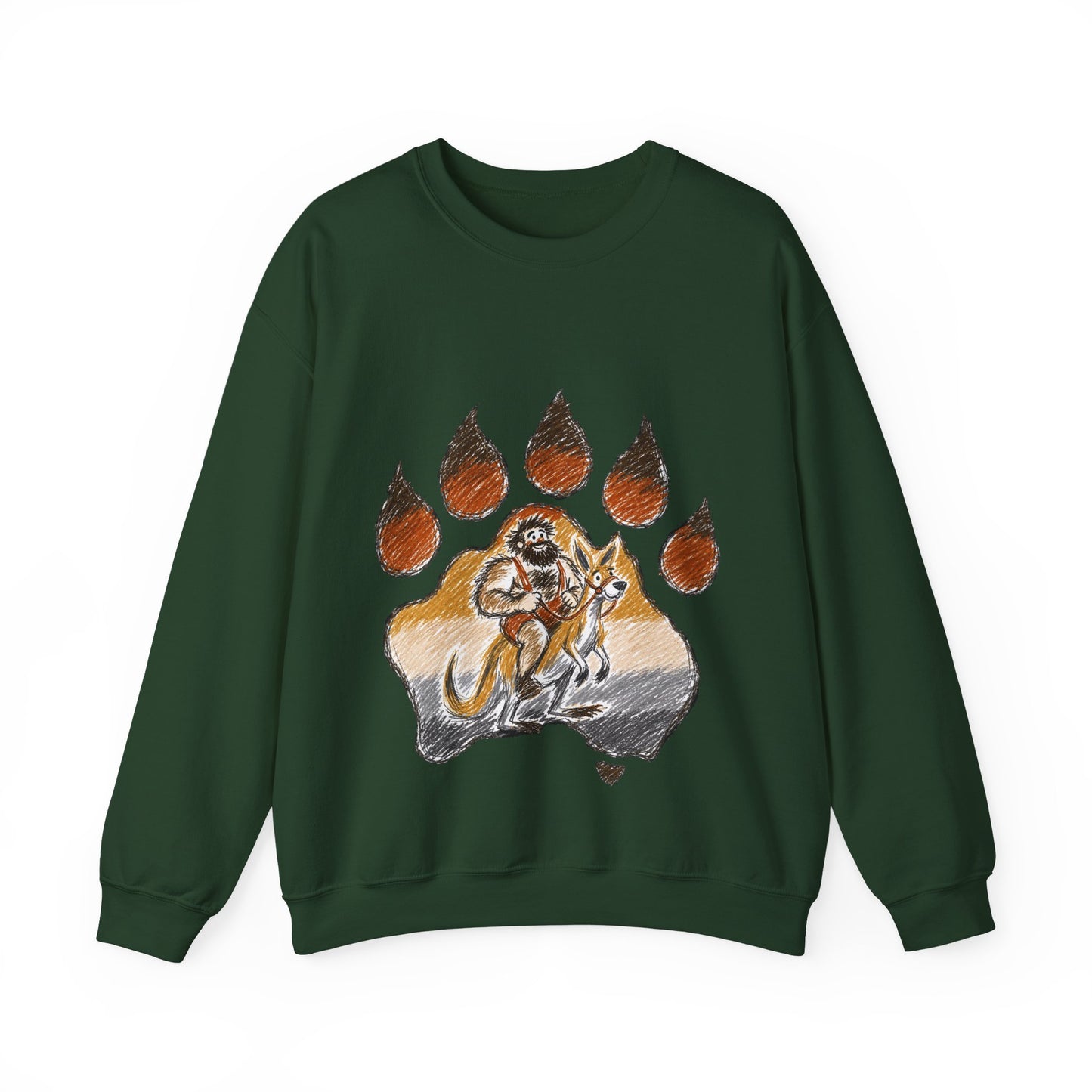 Trendy Australian Mascot Print Pullover