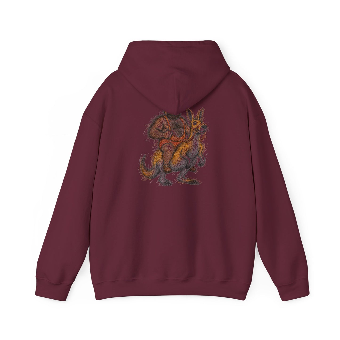 Trendy Australian Mascot Print Pullover Hoodie