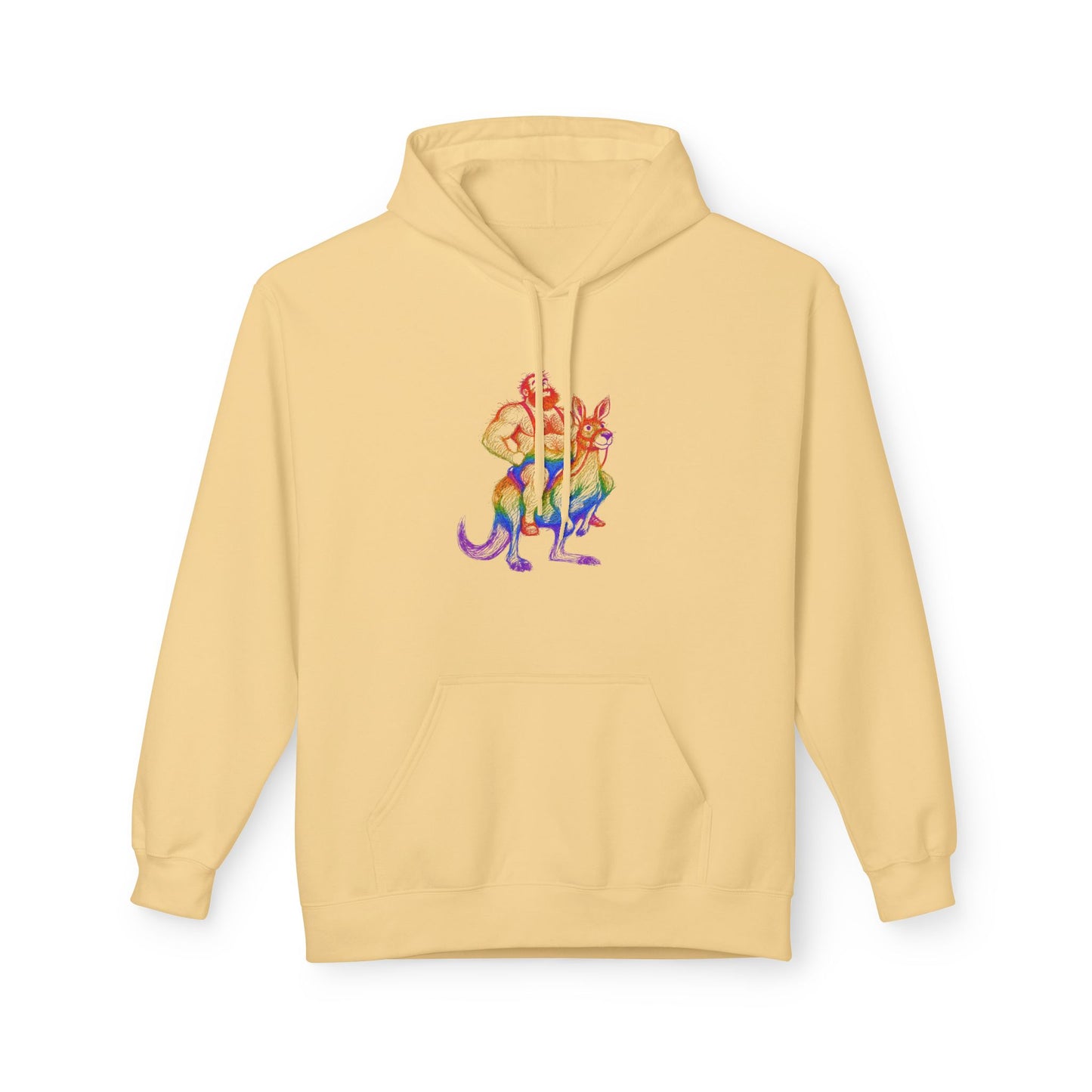 Celeste Rainbow Bear Kangaroo Graphic Hoodie