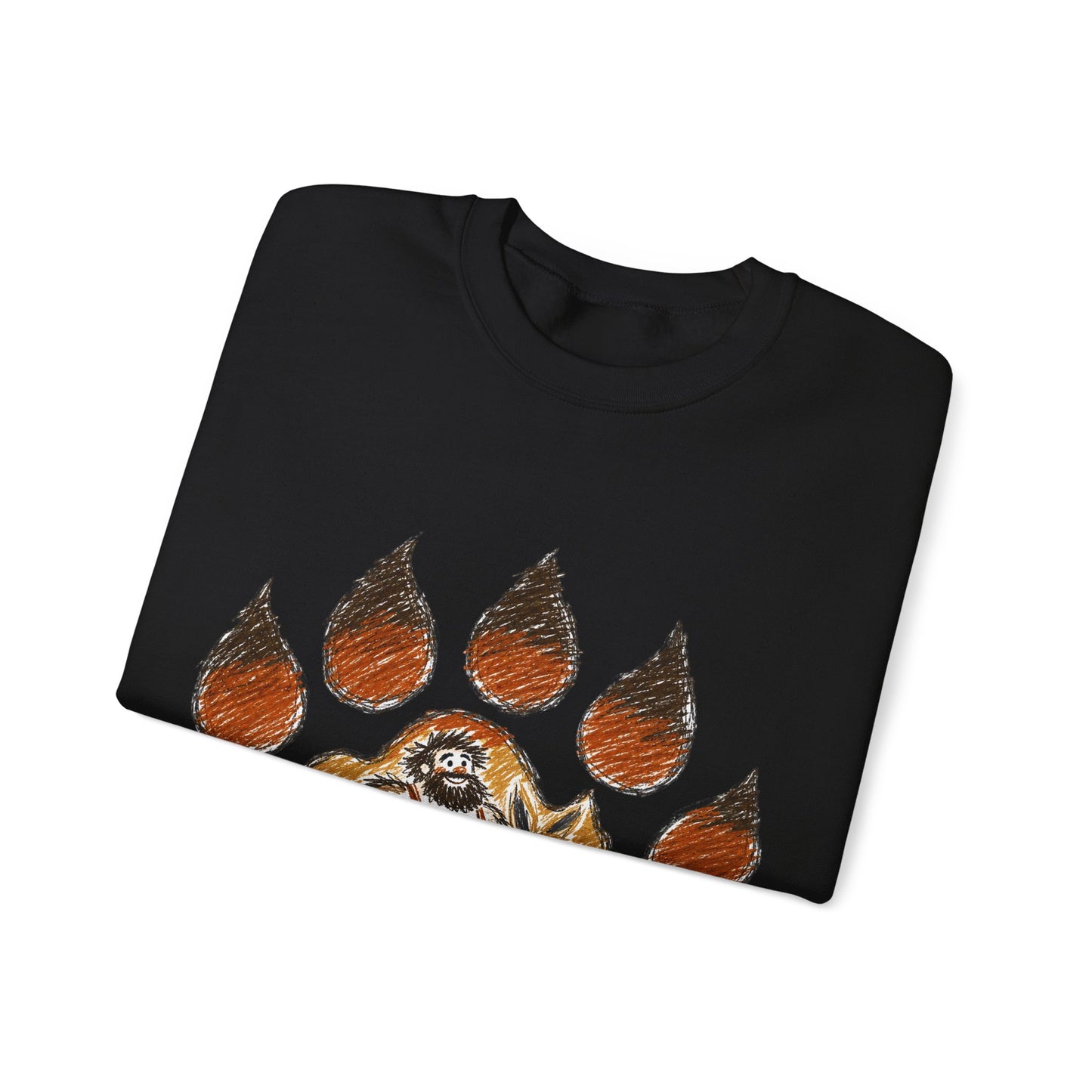 Distinctive Bear Kangaroo Design Crewneck Top