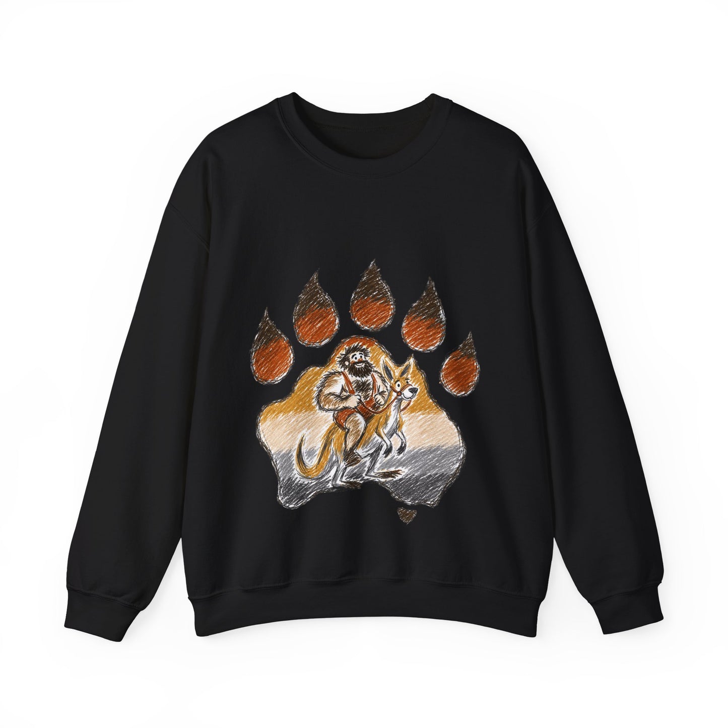 Trendy Australian Mascot Print Pullover