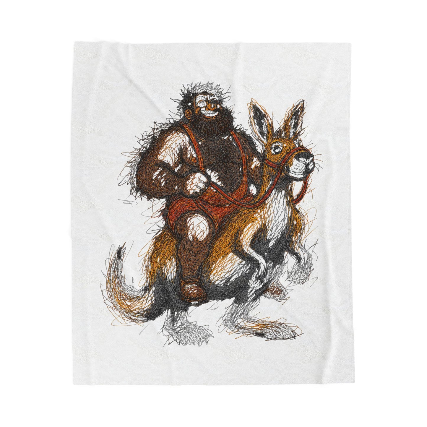 Supreme Bear Kangaroo Graphic Fleece Blanket