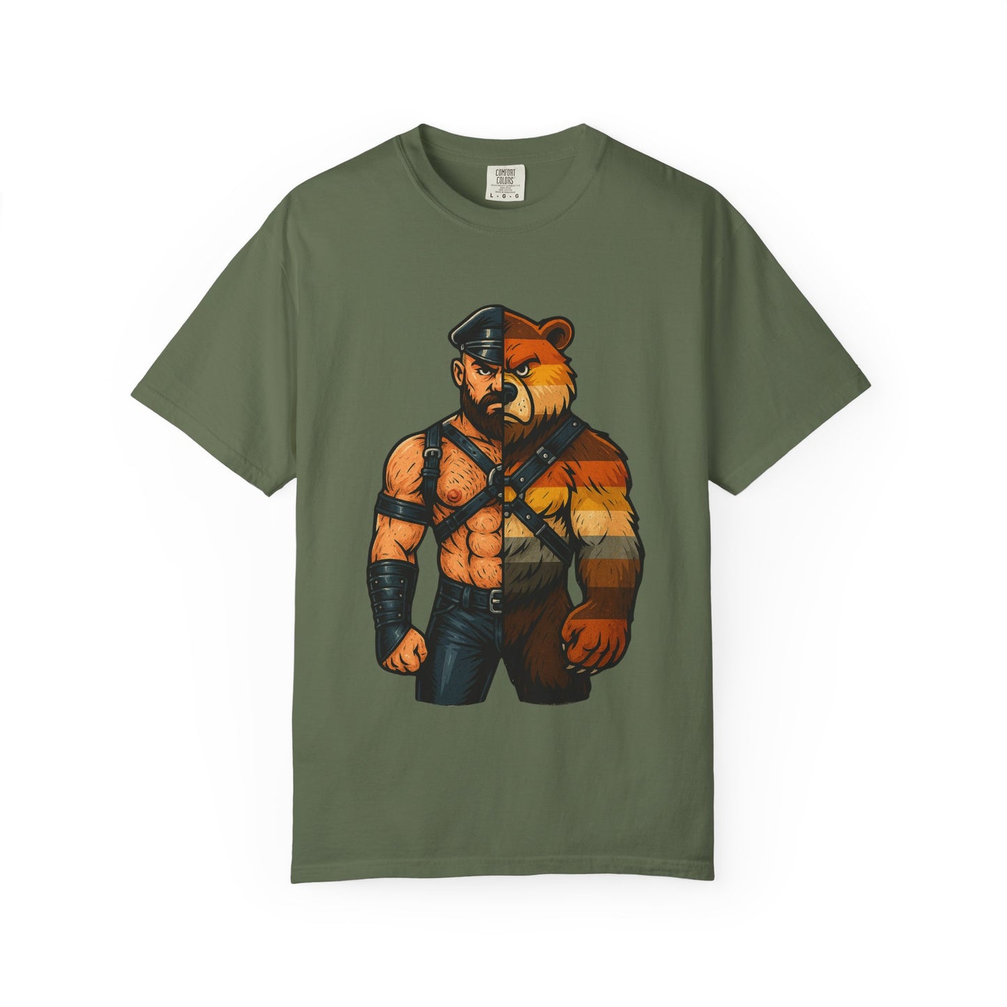 Celeste Bear Brotherhood Split Graphic T-Shirt