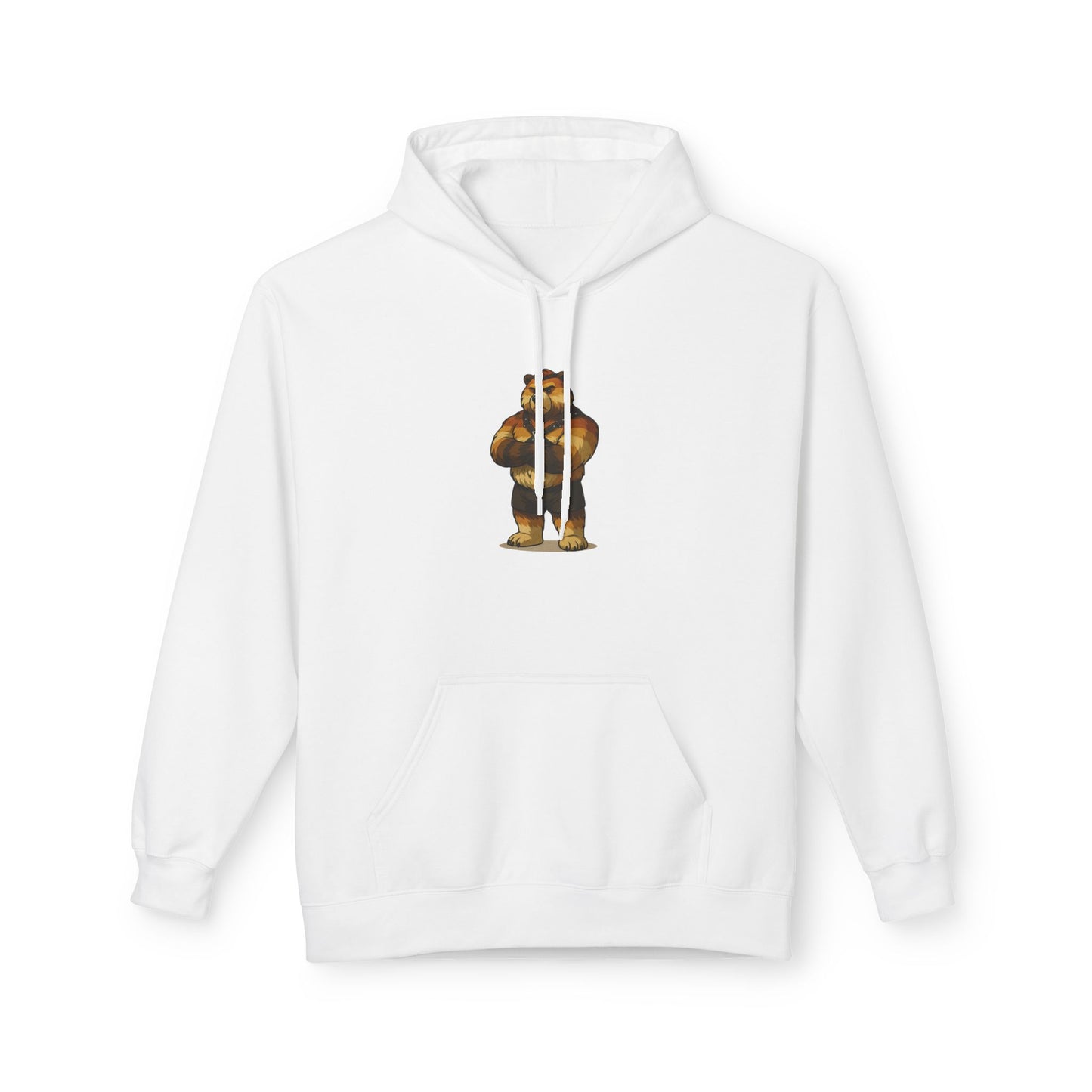 Retro Bear Brotherhood Print Hoodie Apparel