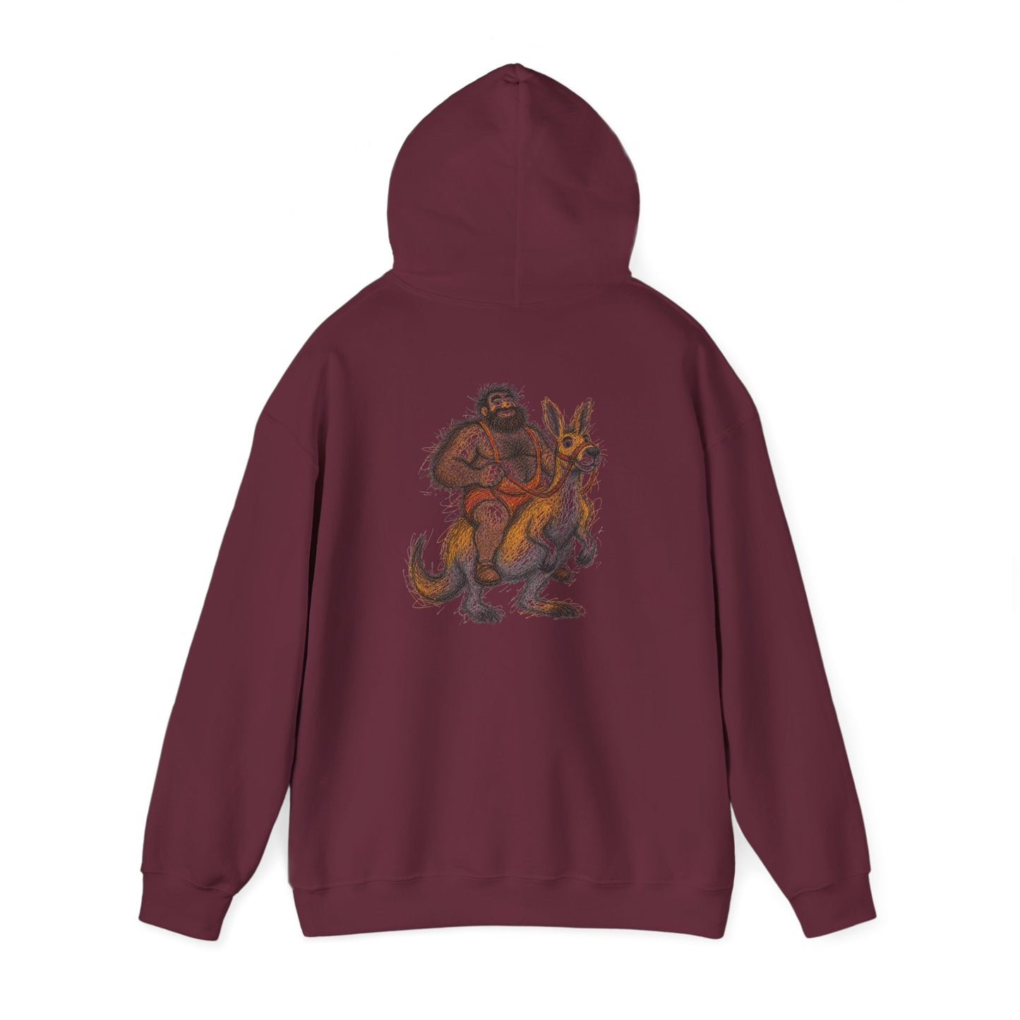 Trendy Australian Mascot Print Pullover Hoodie