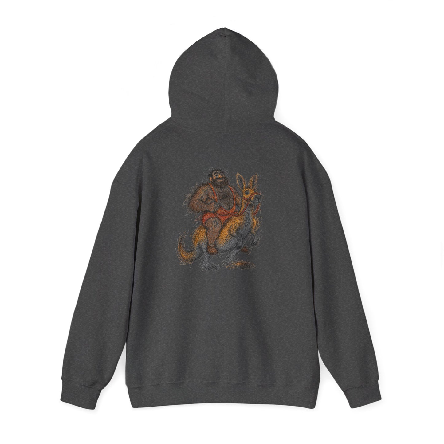 Trendy Australian Mascot Print Pullover Hoodie
