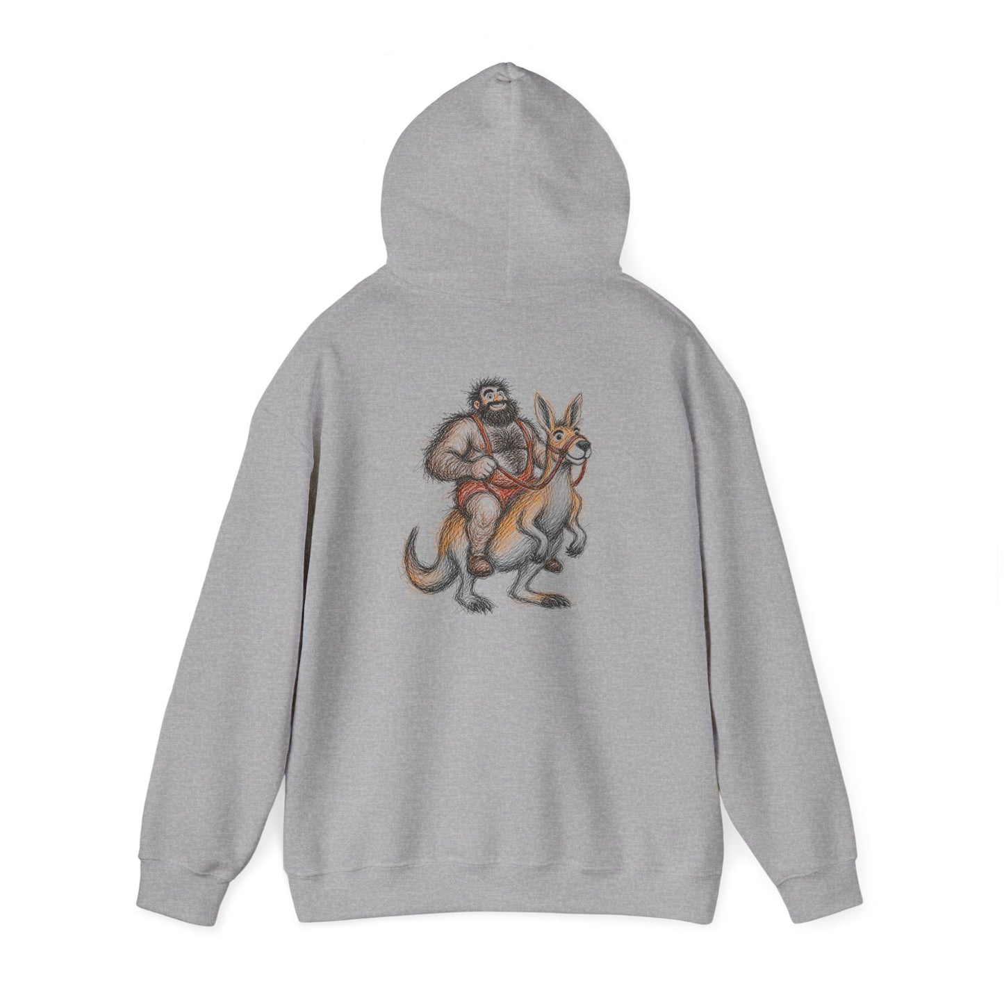 Trendy Australian Mascot Print Pullover Hoodie