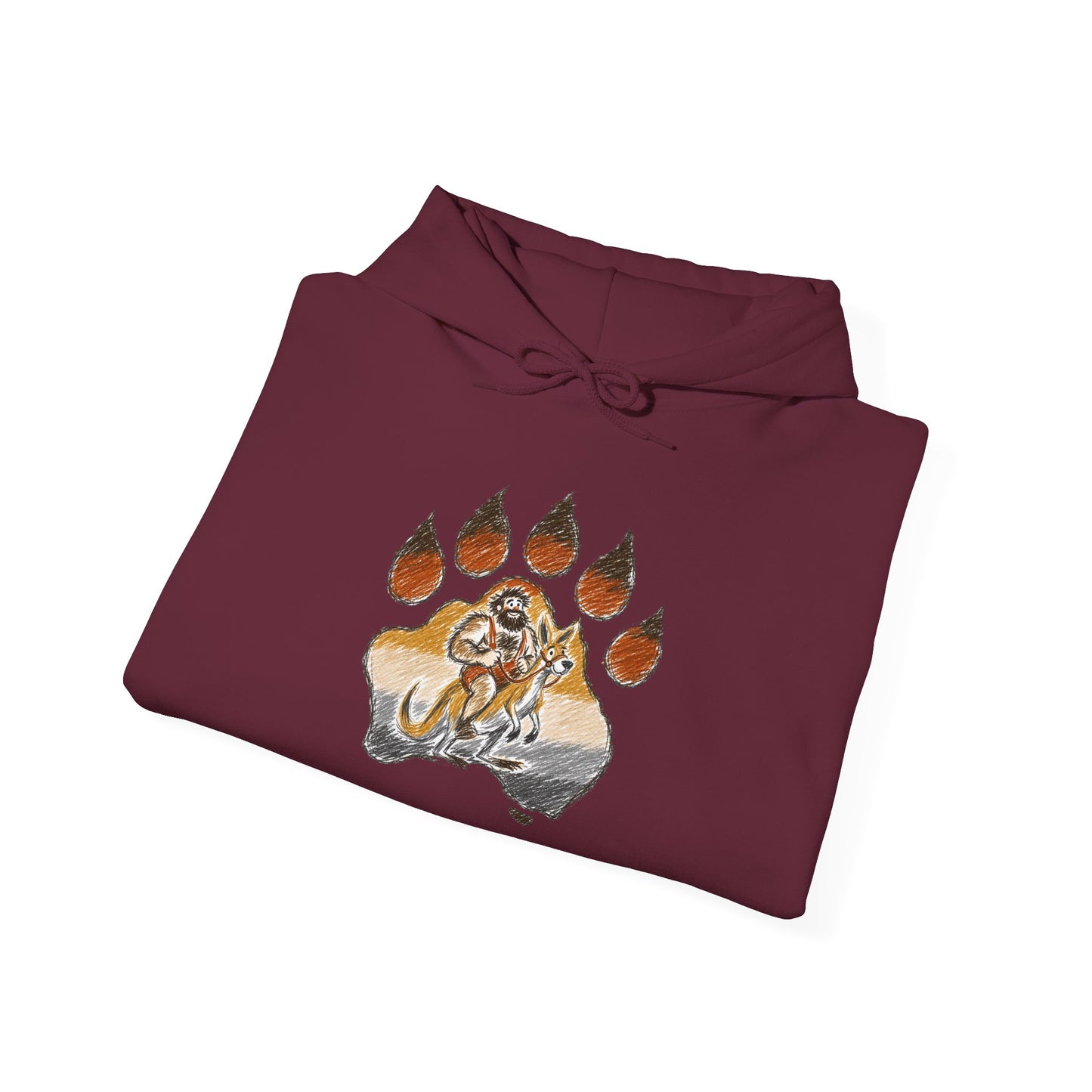 Trendy Australian Mascot Print Pullover Hoodie