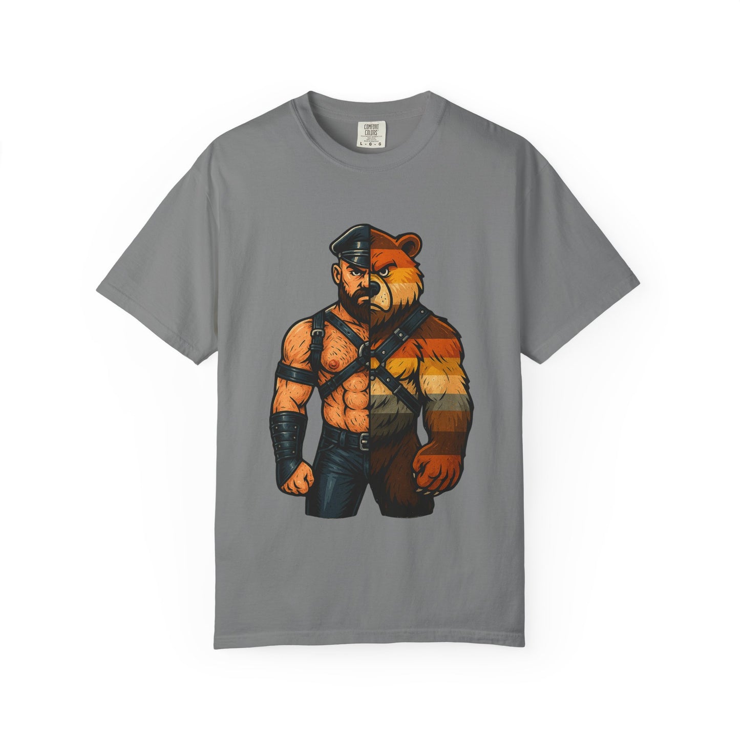 Celeste Bear Brotherhood Split Graphic T-Shirt