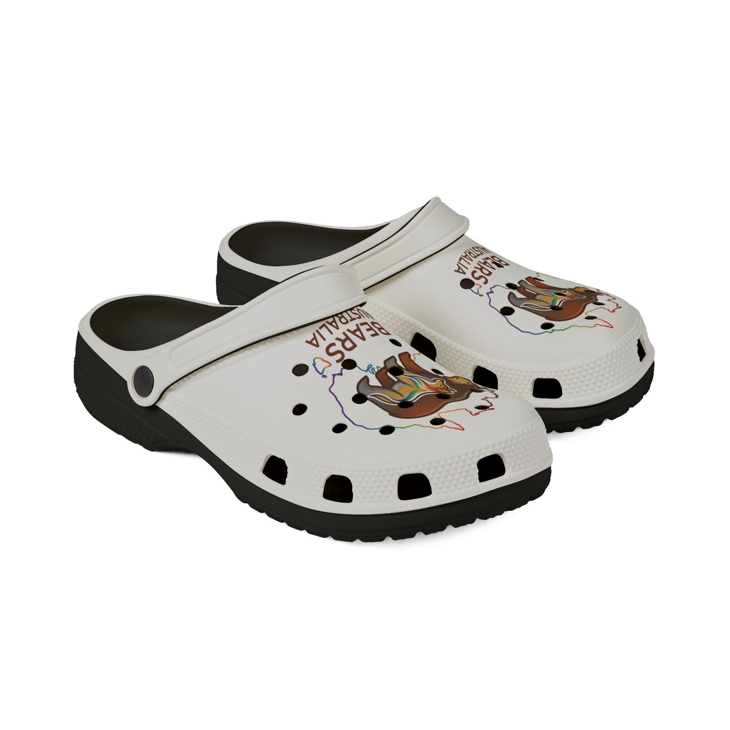 Comfortable Bears Australia Rainbow Graphic Clog Shoes