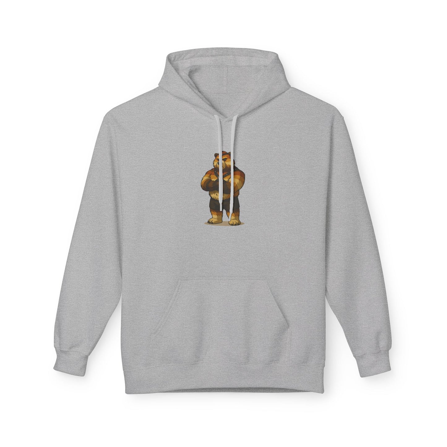 Retro Bear Brotherhood Print Hoodie Apparel