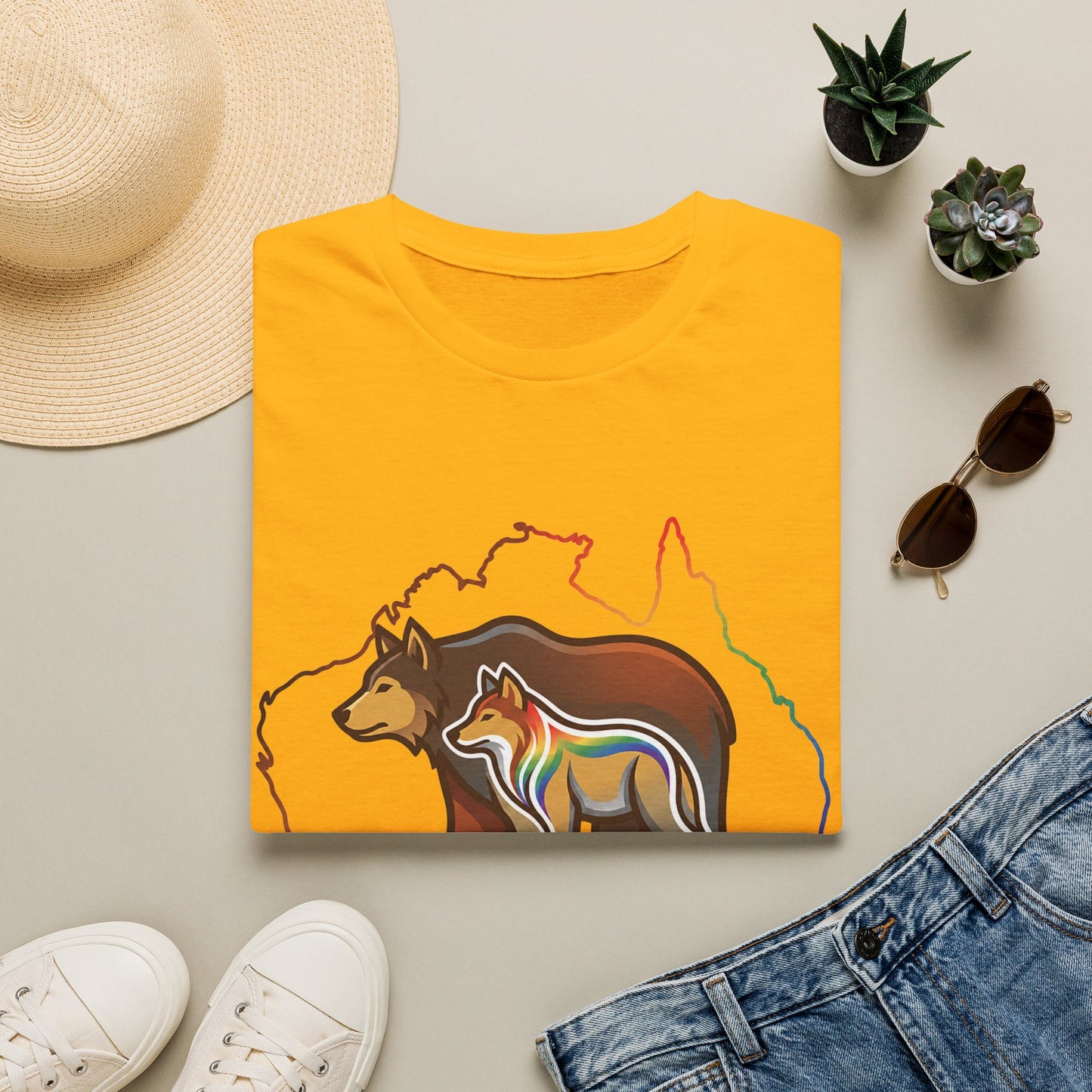 Astral Bears Australia Map Pride T-Shirt