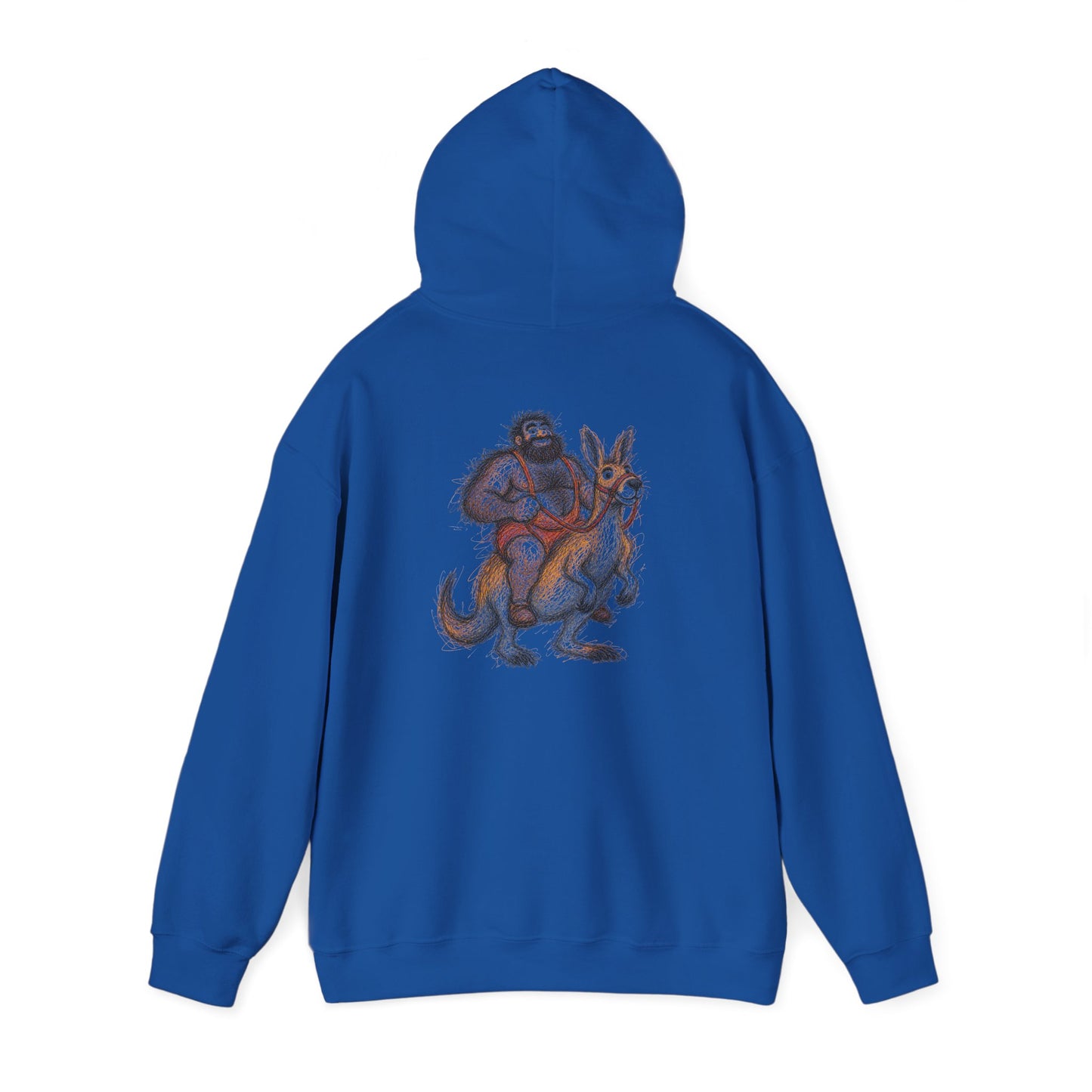 Trendy Australian Mascot Print Pullover Hoodie