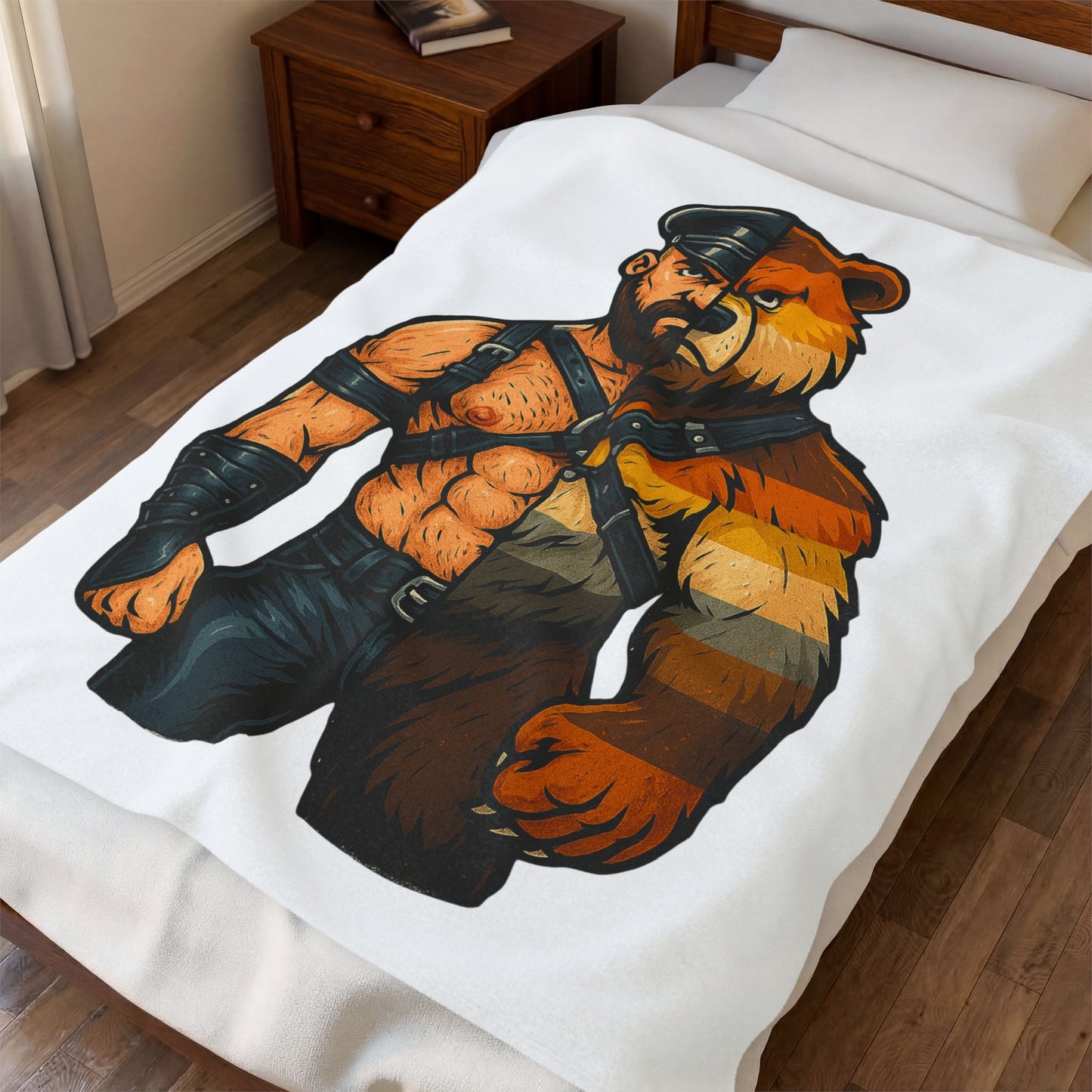 Modern Split Face Mascot Bedding Blanket