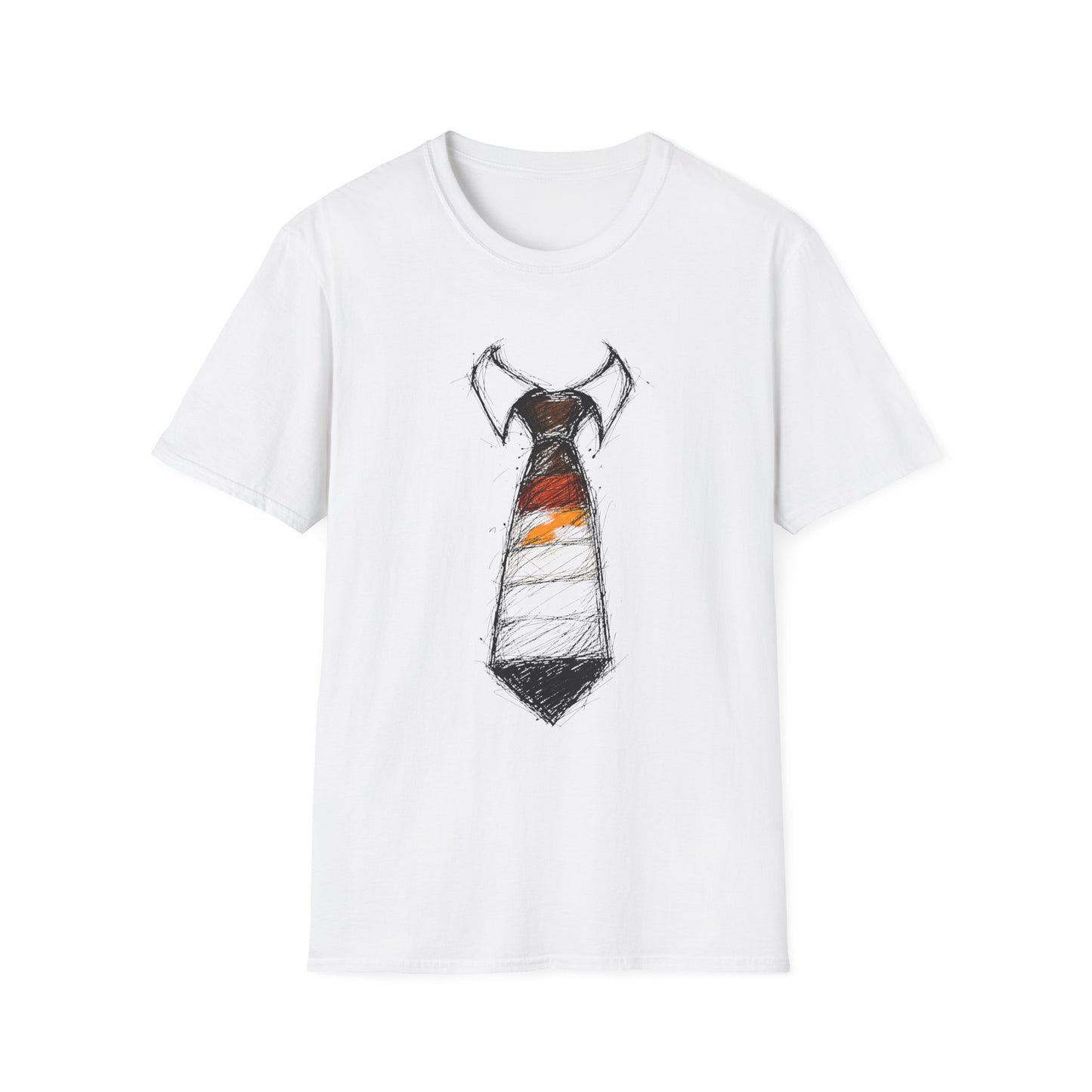 Vibrant Striped Necktie Pride Graphic Top