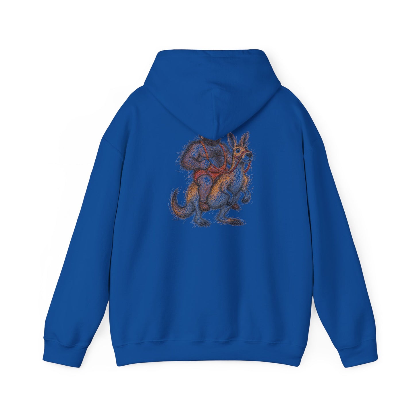 Trendy Australian Mascot Print Pullover Hoodie