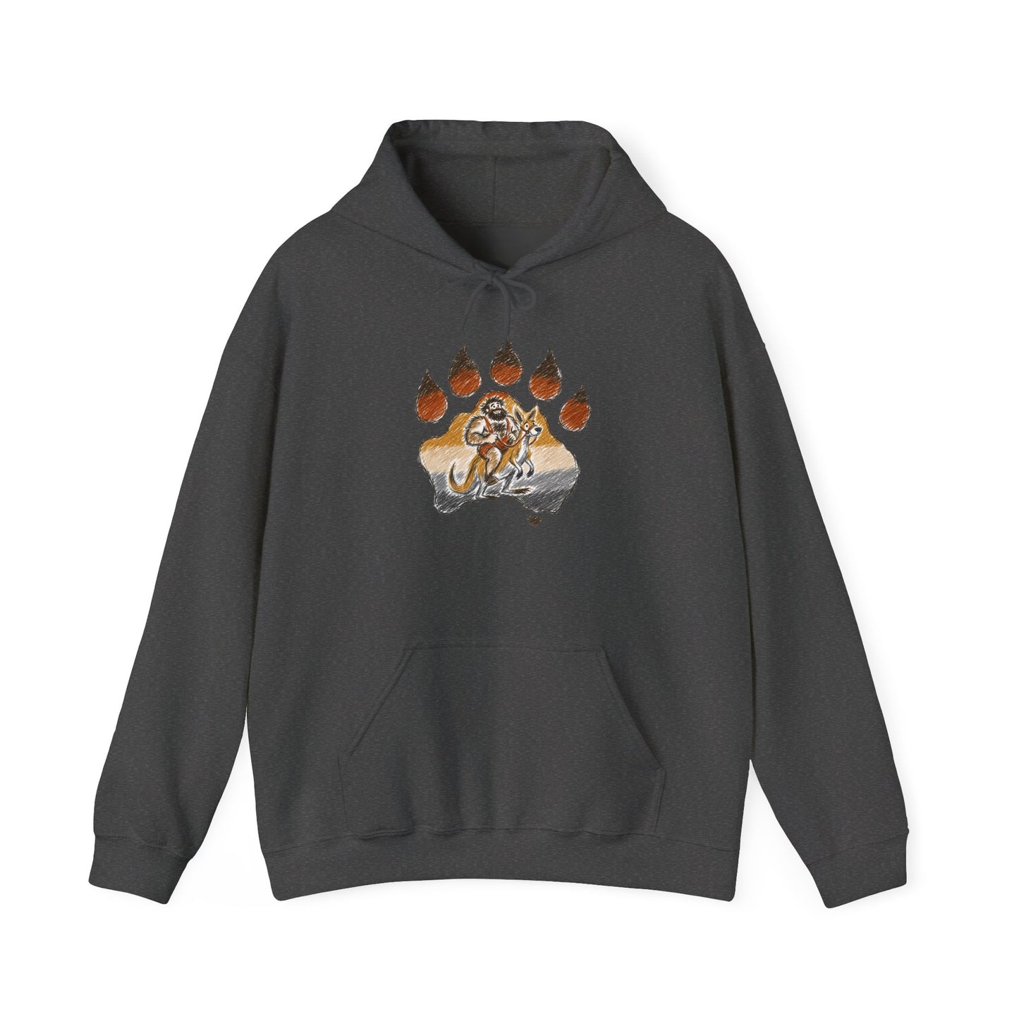 Trendy Australian Mascot Print Pullover Hoodie