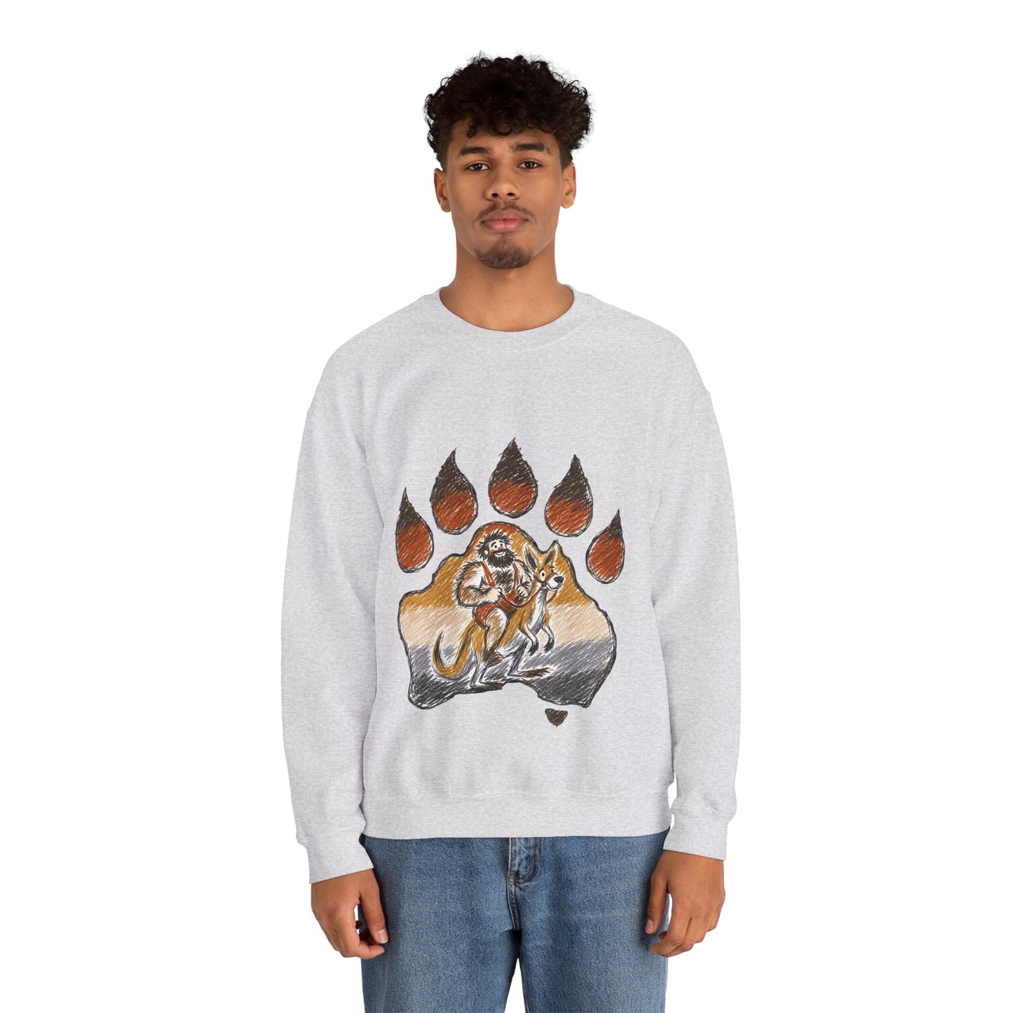 Trendy Australian Mascot Print Pullover