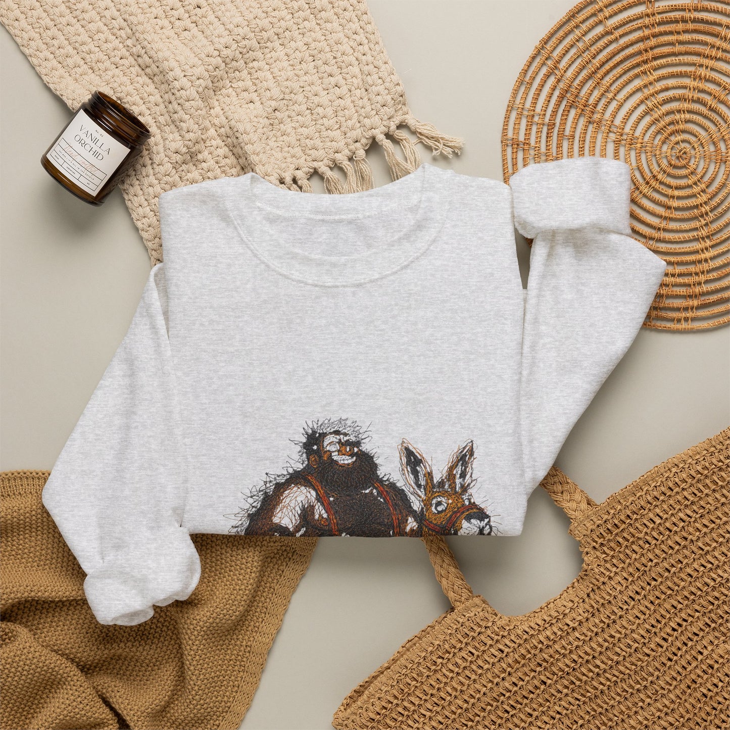 Supreme Bear Kangaroo Graphic Crewneck Sweatshirt