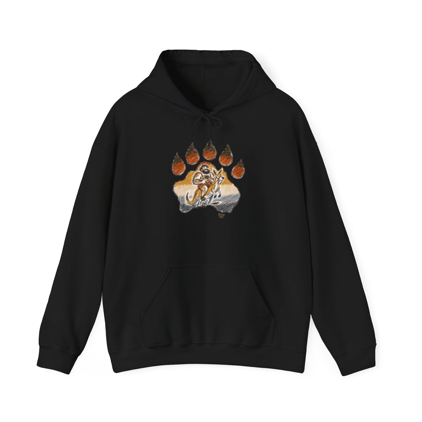 Trendy Australian Mascot Print Pullover Hoodie