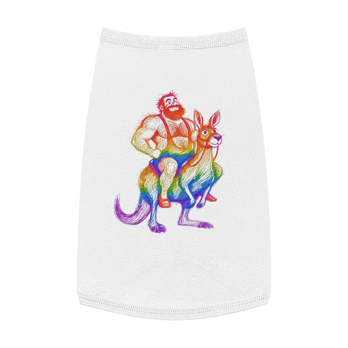 Supreme Rainbow Bear Kangaroo Pet Tank Top