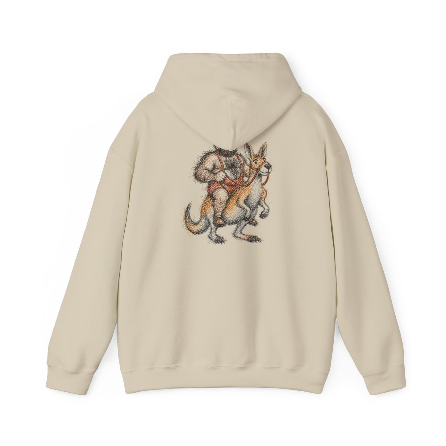 Trendy Australian Mascot Print Pullover Hoodie