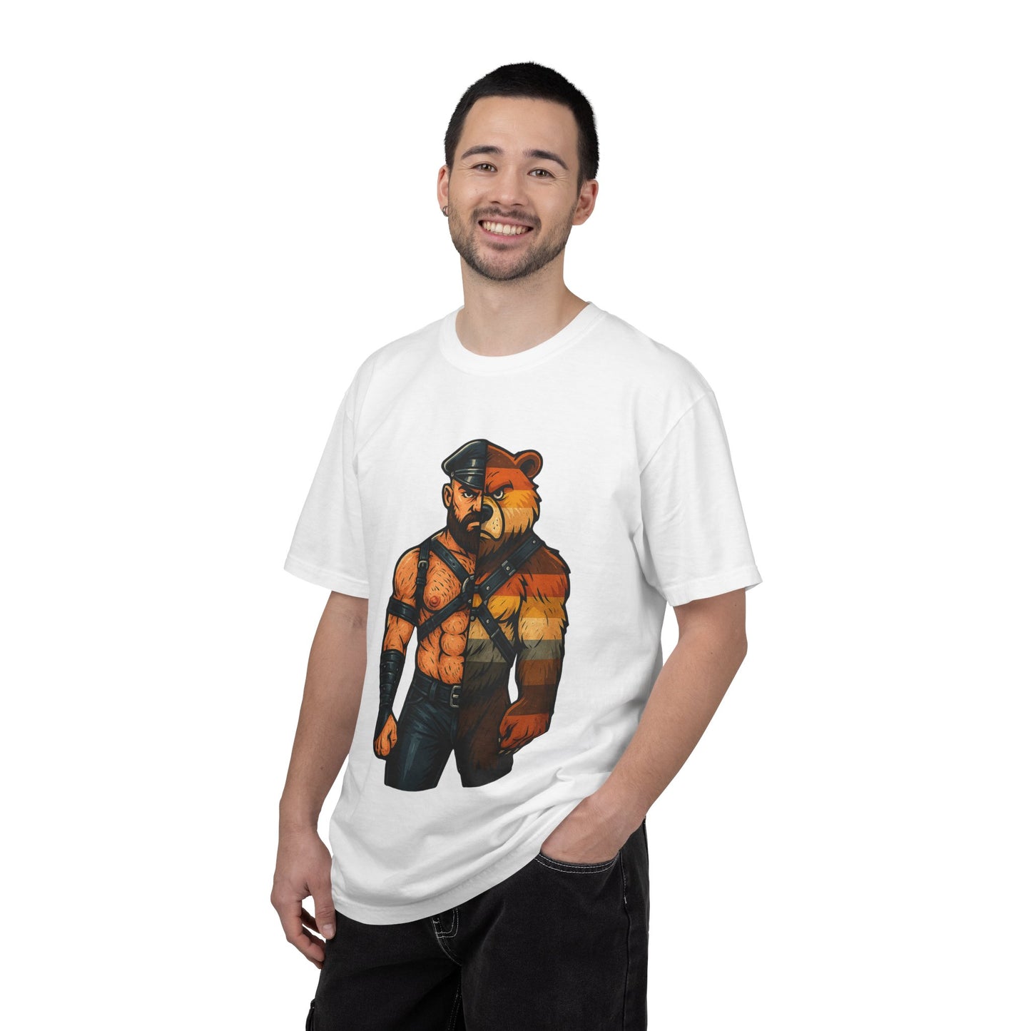 Celeste Bear Brotherhood Split Graphic T-Shirt
