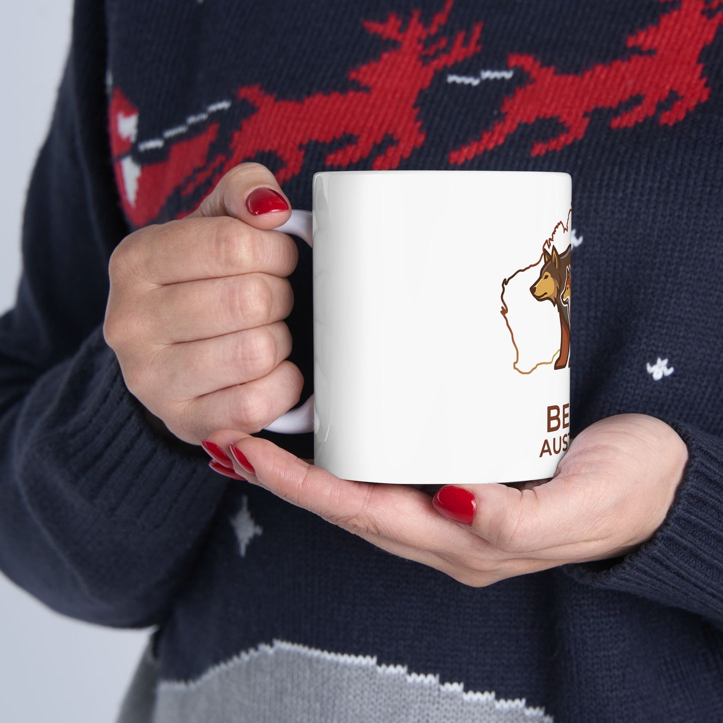 Celestial White Australian Bear Pride Mug