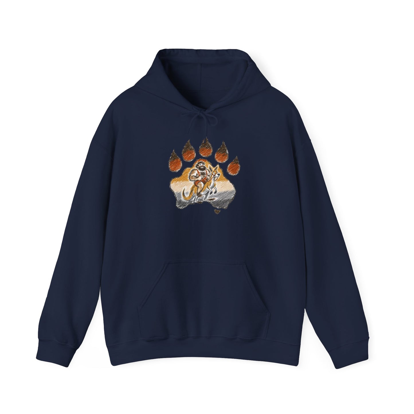Trendy Australian Mascot Print Pullover Hoodie