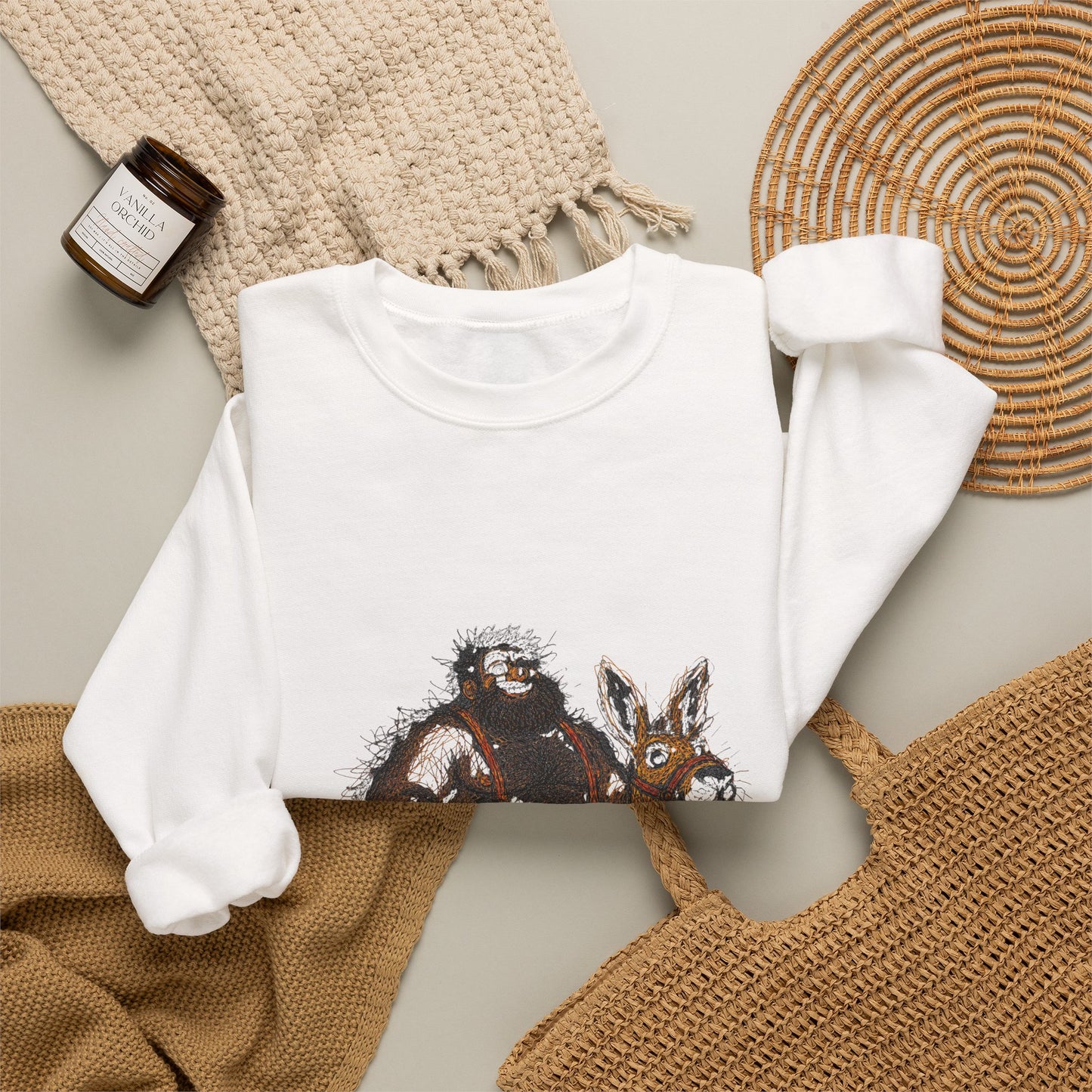 Supreme Bear Kangaroo Graphic Crewneck Sweatshirt