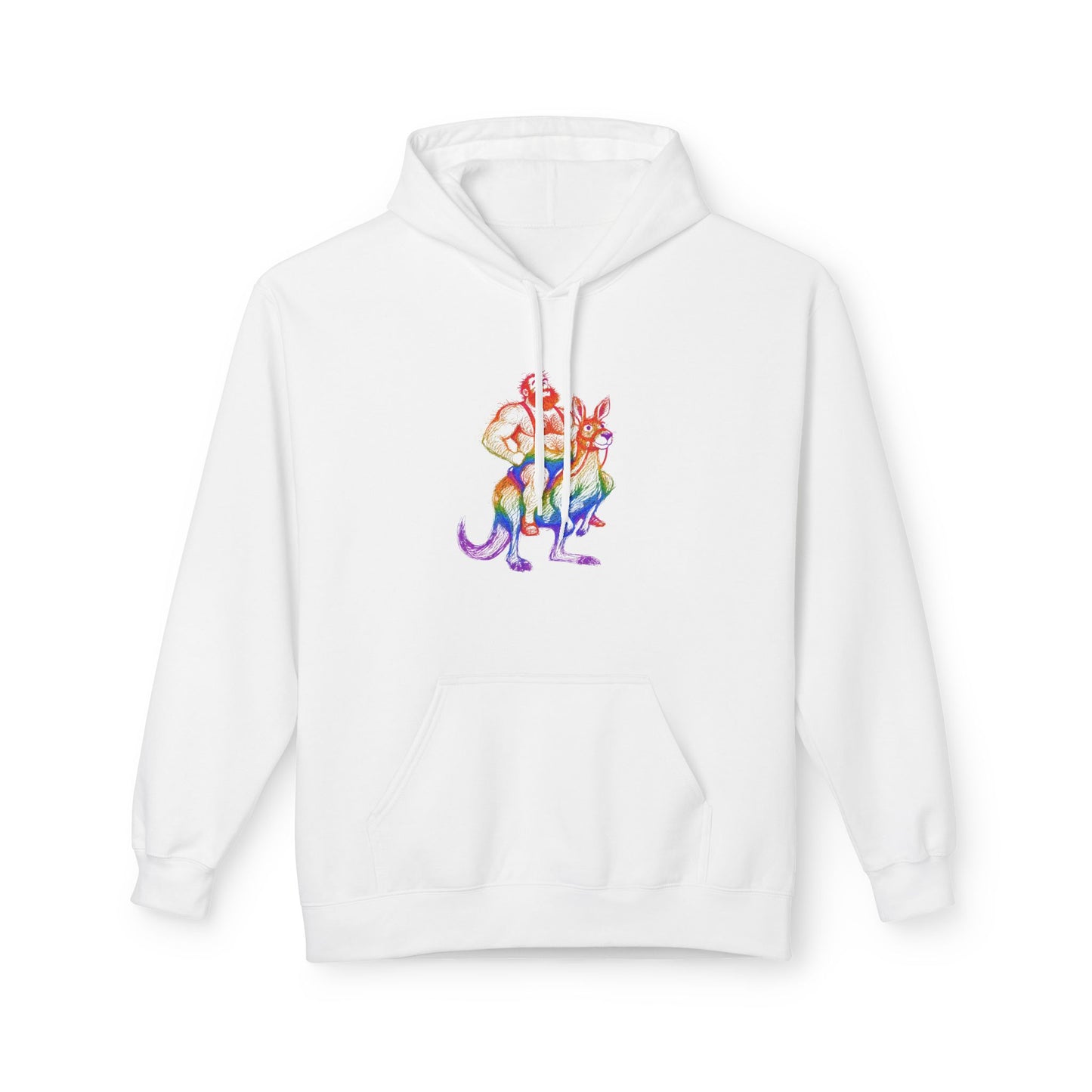 Celeste Rainbow Bear Kangaroo Graphic Hoodie