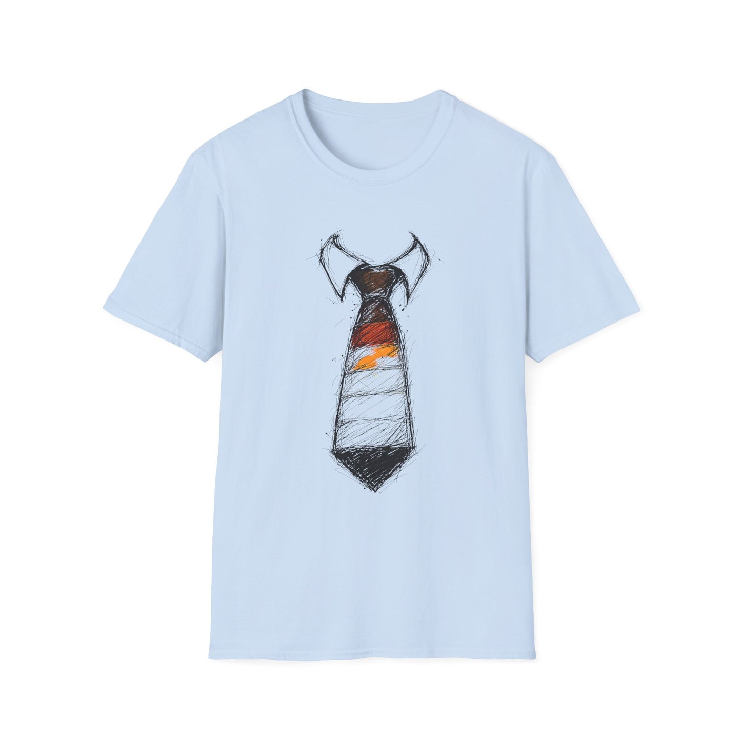 Vibrant Striped Necktie Pride Graphic Top