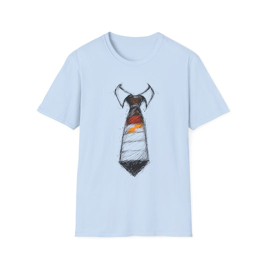 Vibrant Striped Necktie Pride Graphic Top