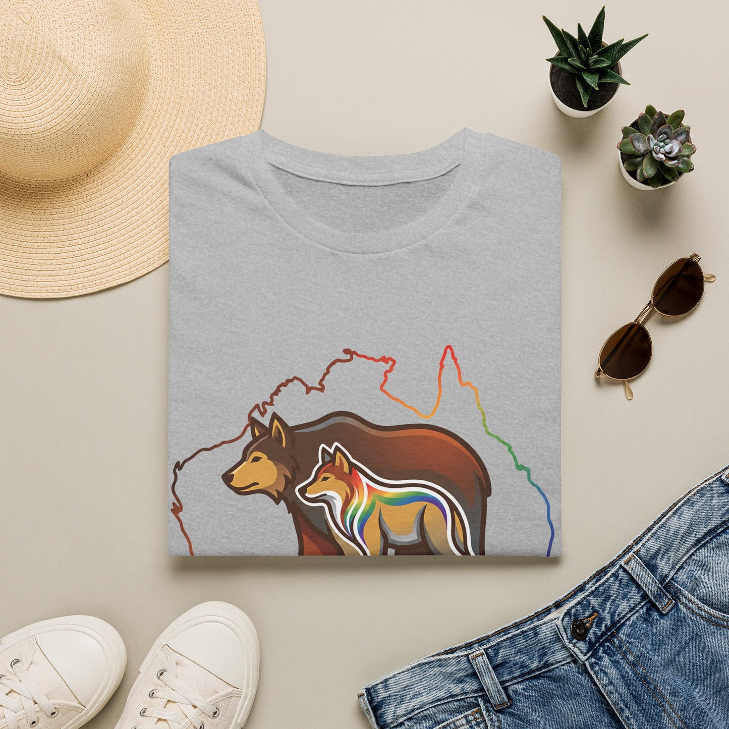Astral Bears Australia Map Pride T-Shirt