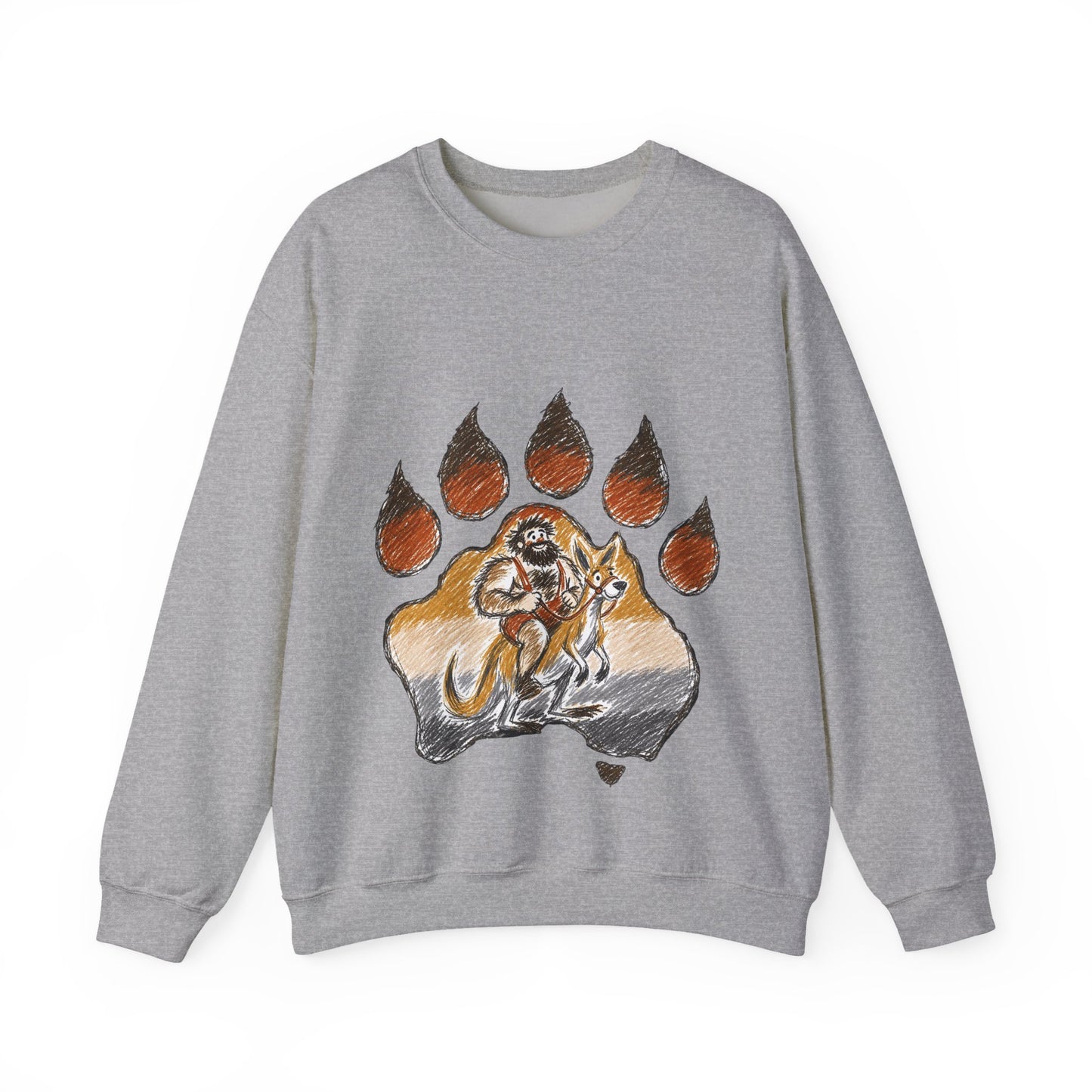 Trendy Australian Mascot Print Pullover