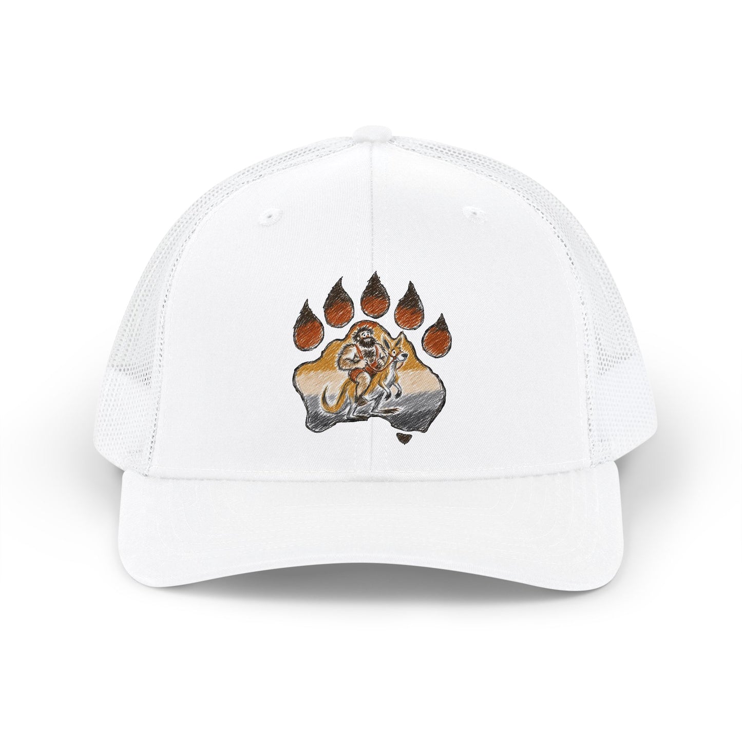 Classic White Bear Pride Graphic Mesh Cap