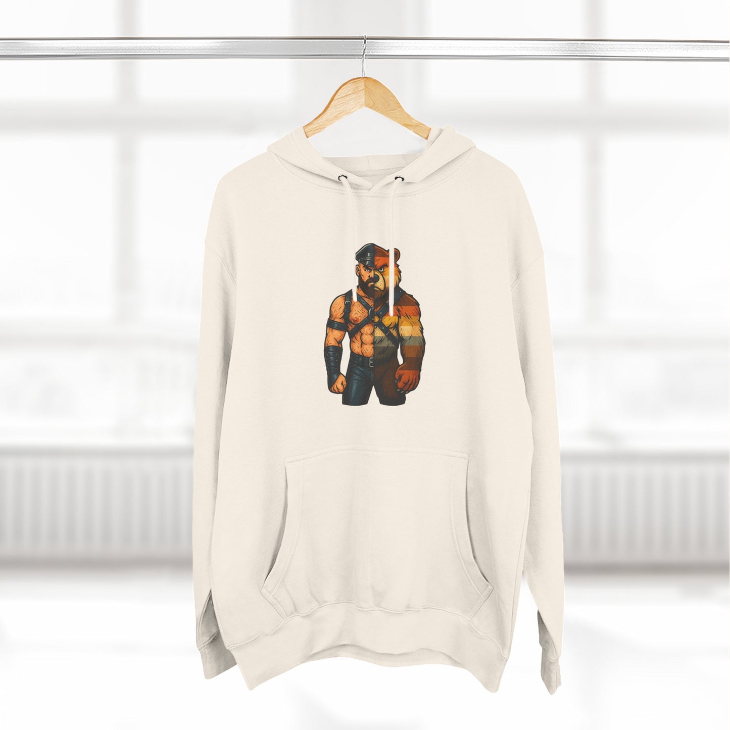 Stylish Bear Brotherhood Pride Cotton Hooded Sweatshirt