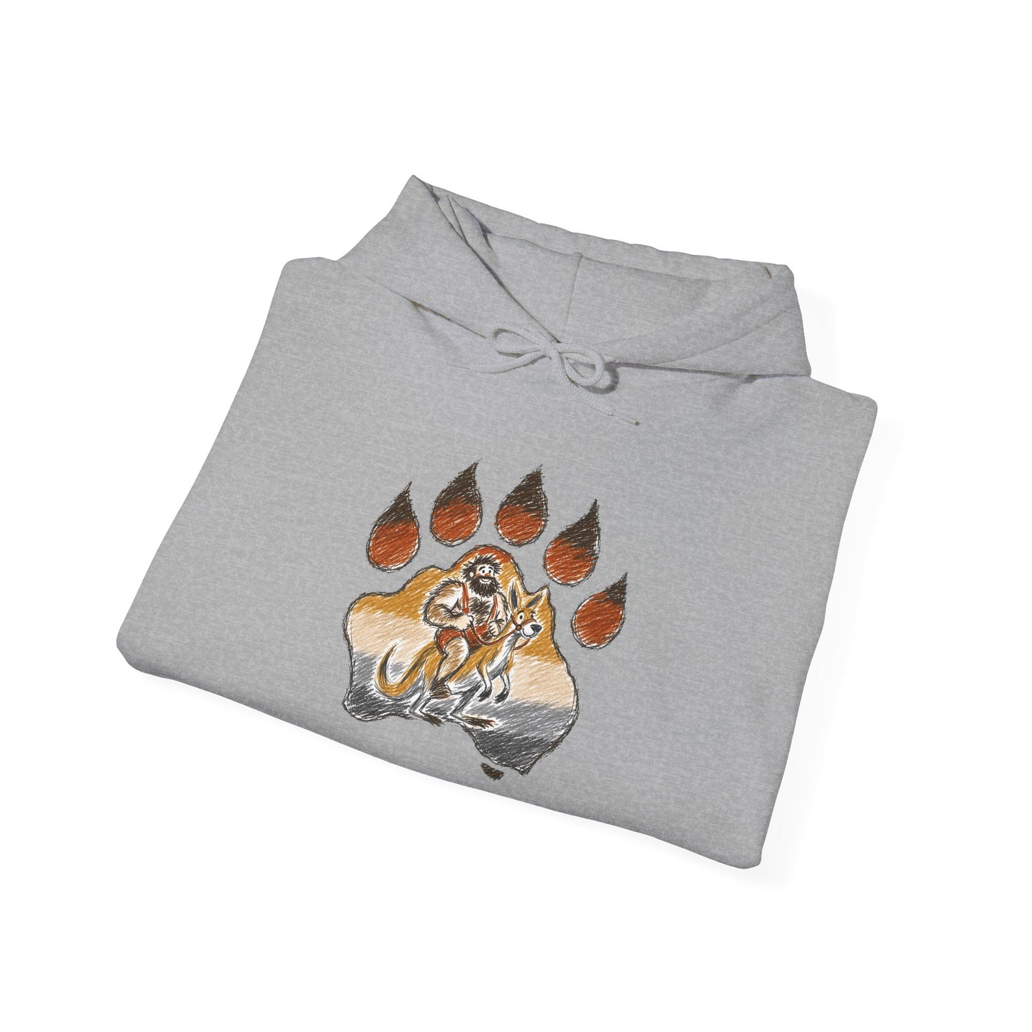 Trendy Australian Mascot Print Pullover Hoodie