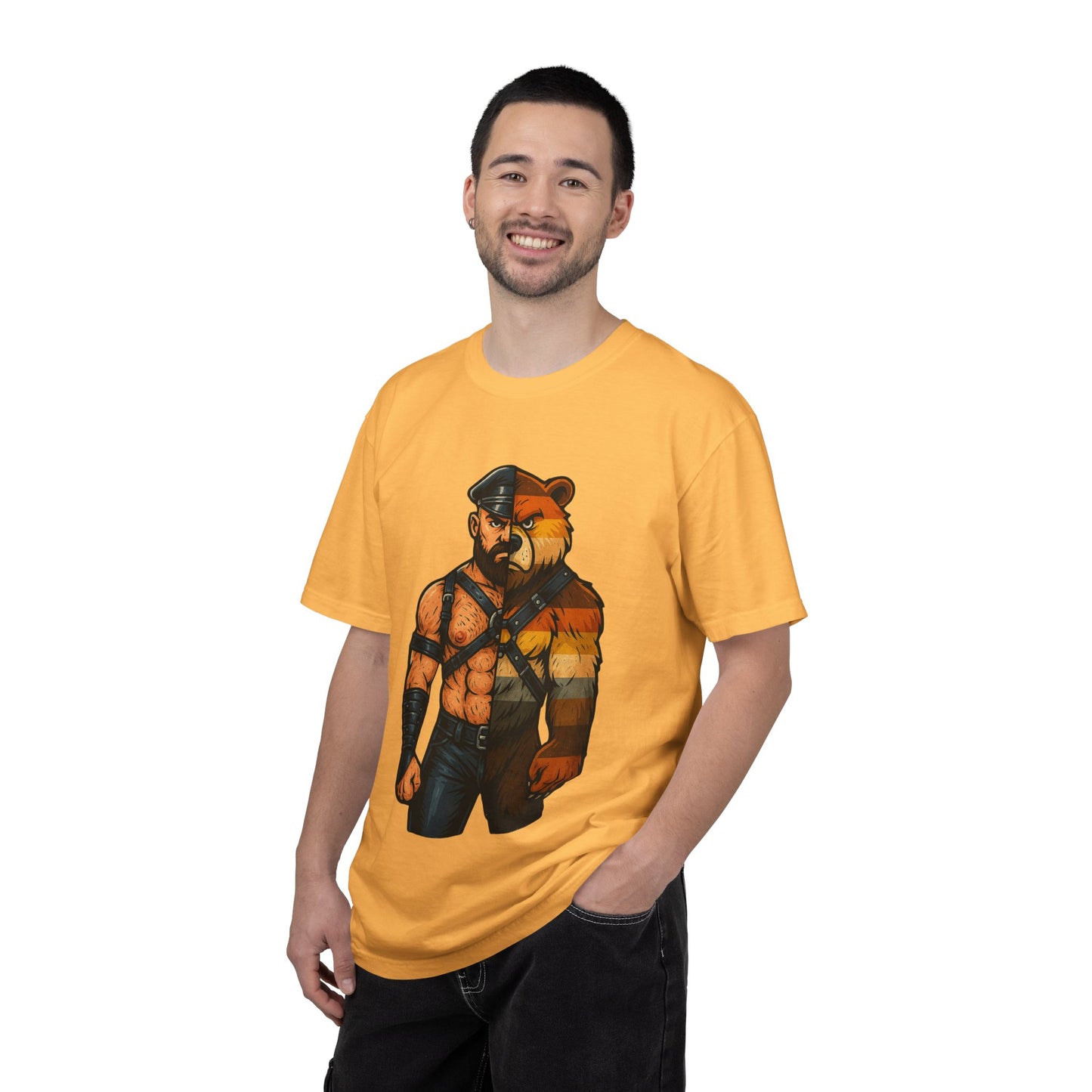 Celeste Bear Brotherhood Split Graphic T-Shirt