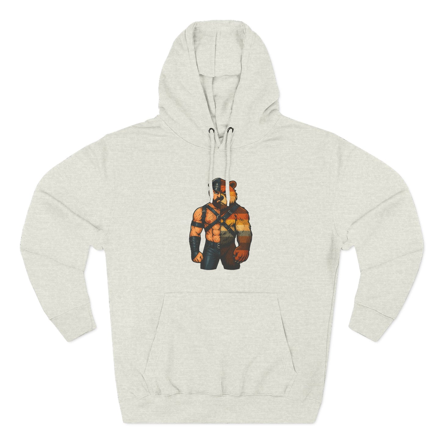 Stylish Bear Brotherhood Pride Cotton Hooded Sweatshirt
