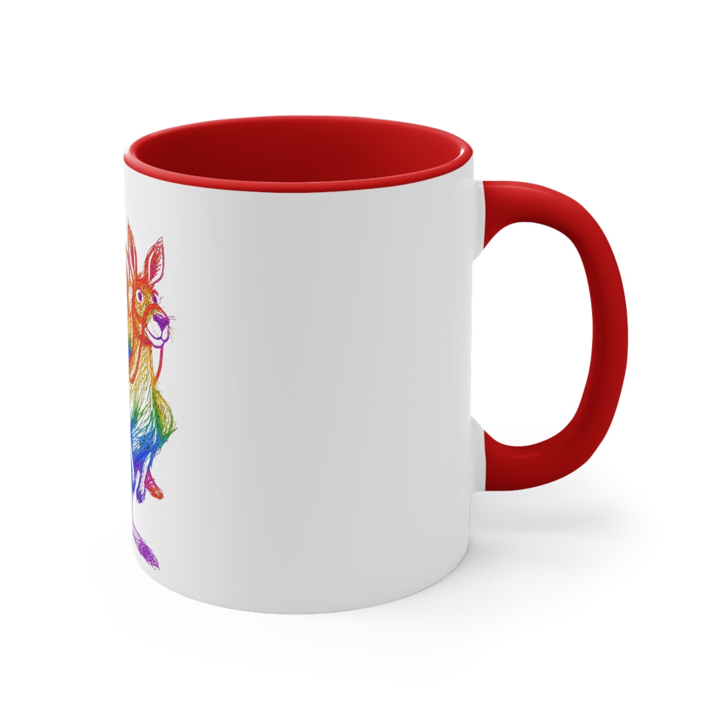 Celeste Rainbow Bear Kangaroo Graphic Two-Tone Coffee Mug