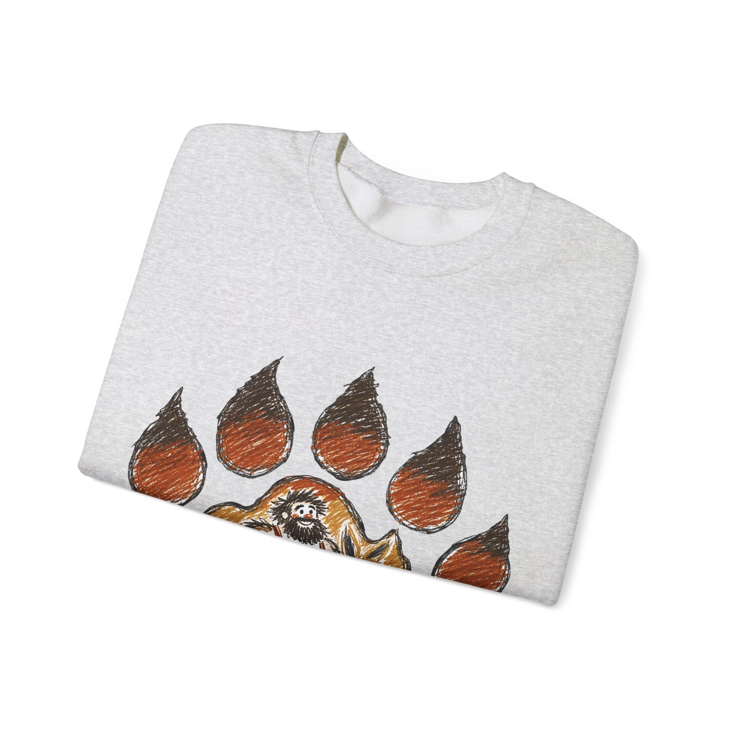 Distinctive Bear Kangaroo Design Crewneck Top
