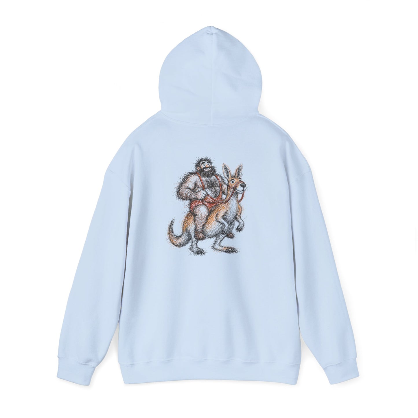 Trendy Australian Mascot Print Pullover Hoodie