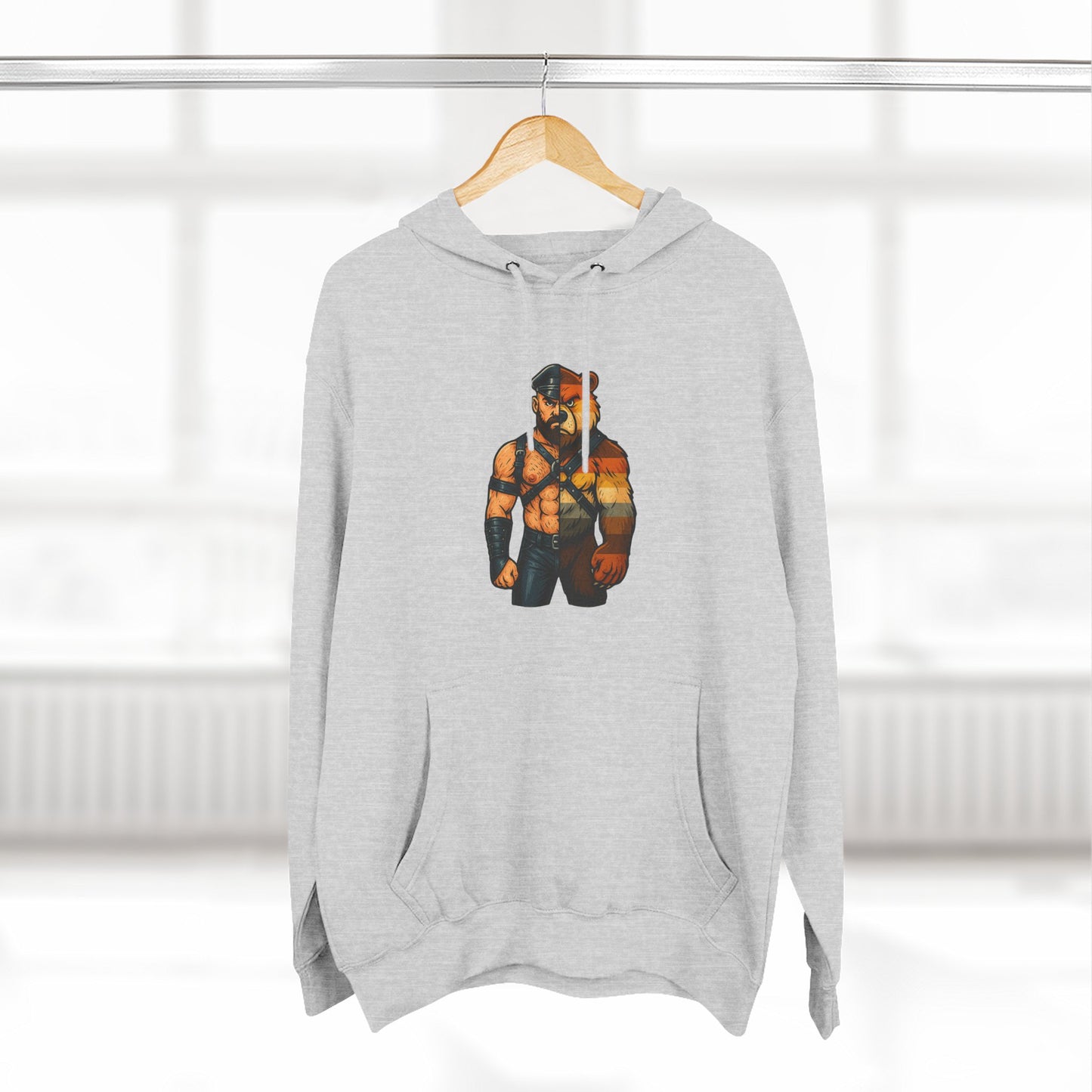 Stylish Bear Brotherhood Pride Cotton Hooded Sweatshirt