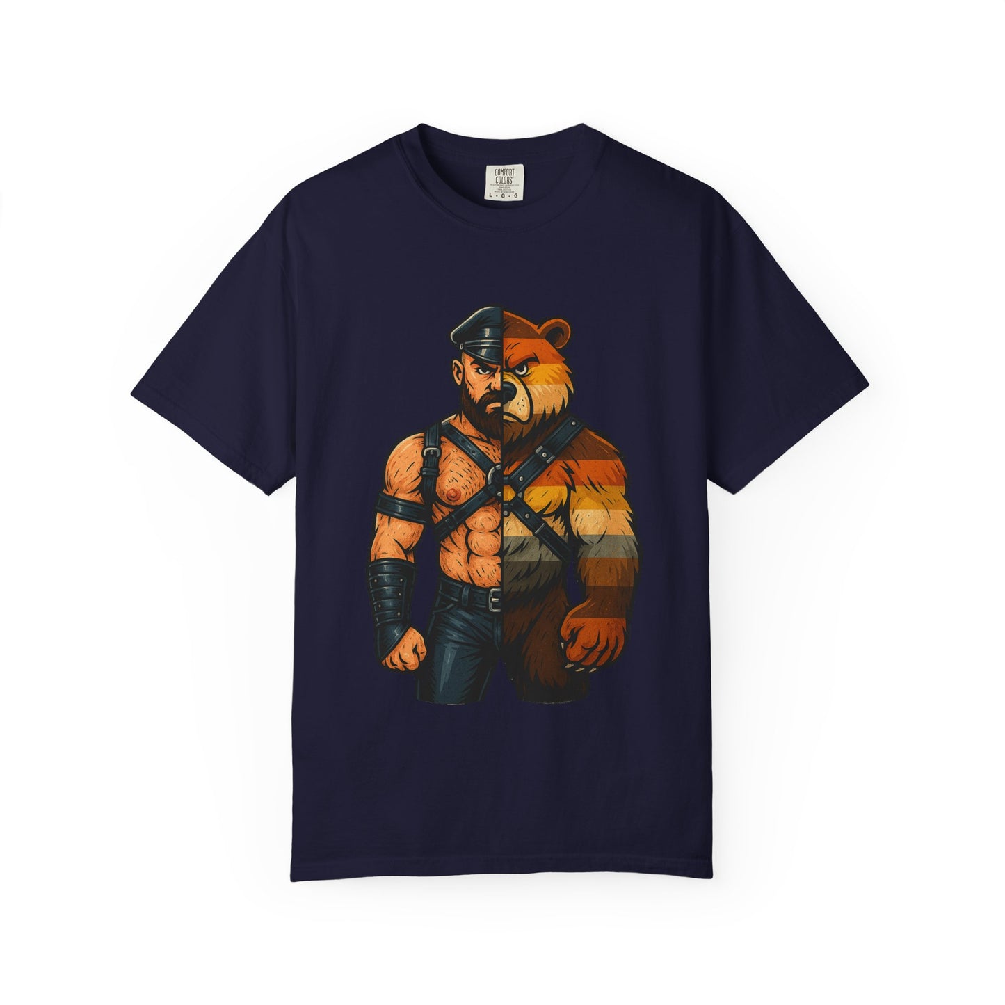 Celeste Bear Brotherhood Split Graphic T-Shirt