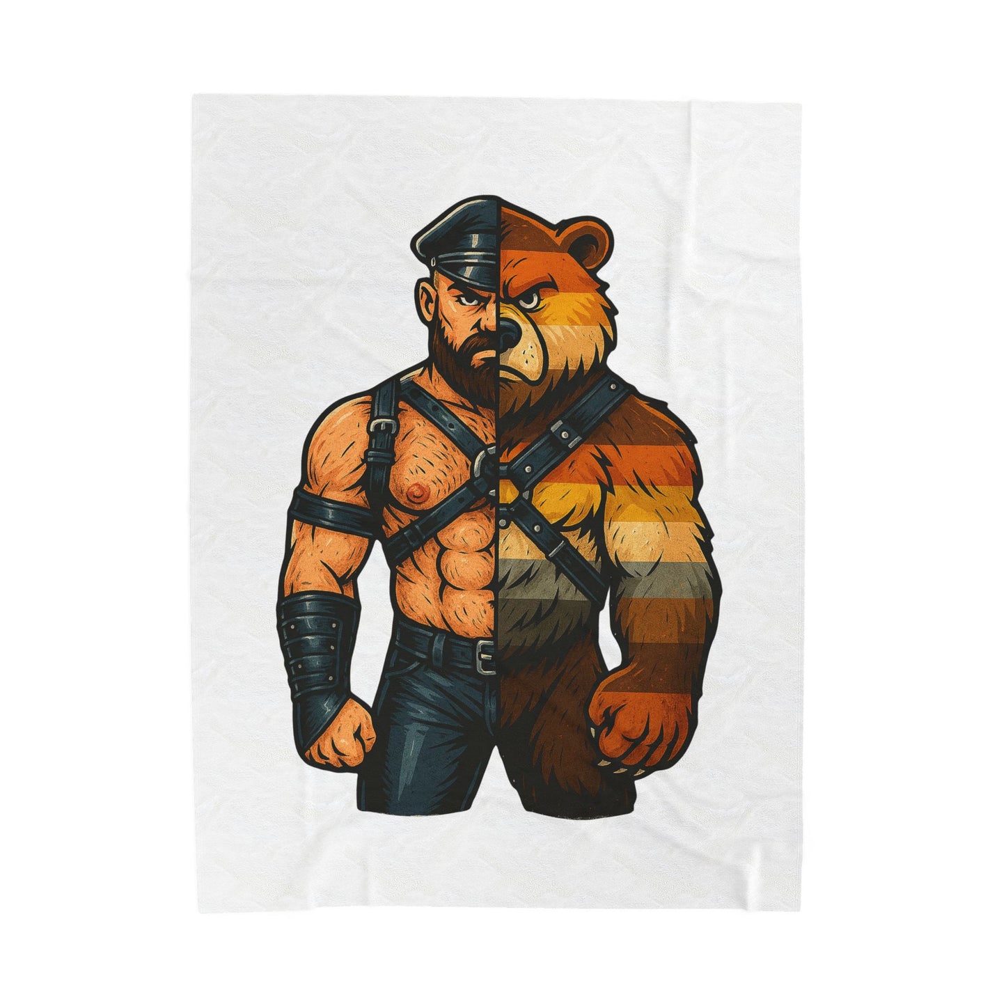 Modern Split Face Mascot Bedding Blanket