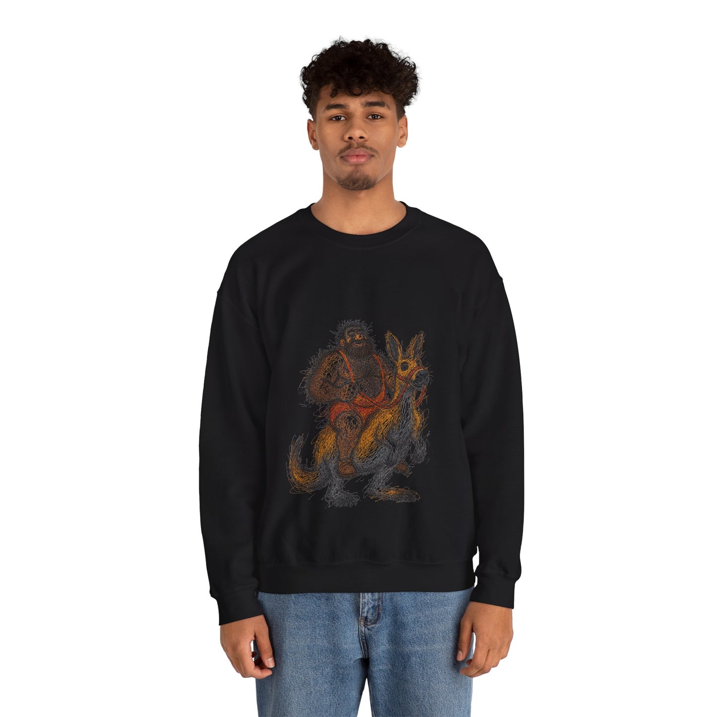 Supreme Bear Kangaroo Graphic Crewneck Sweatshirt